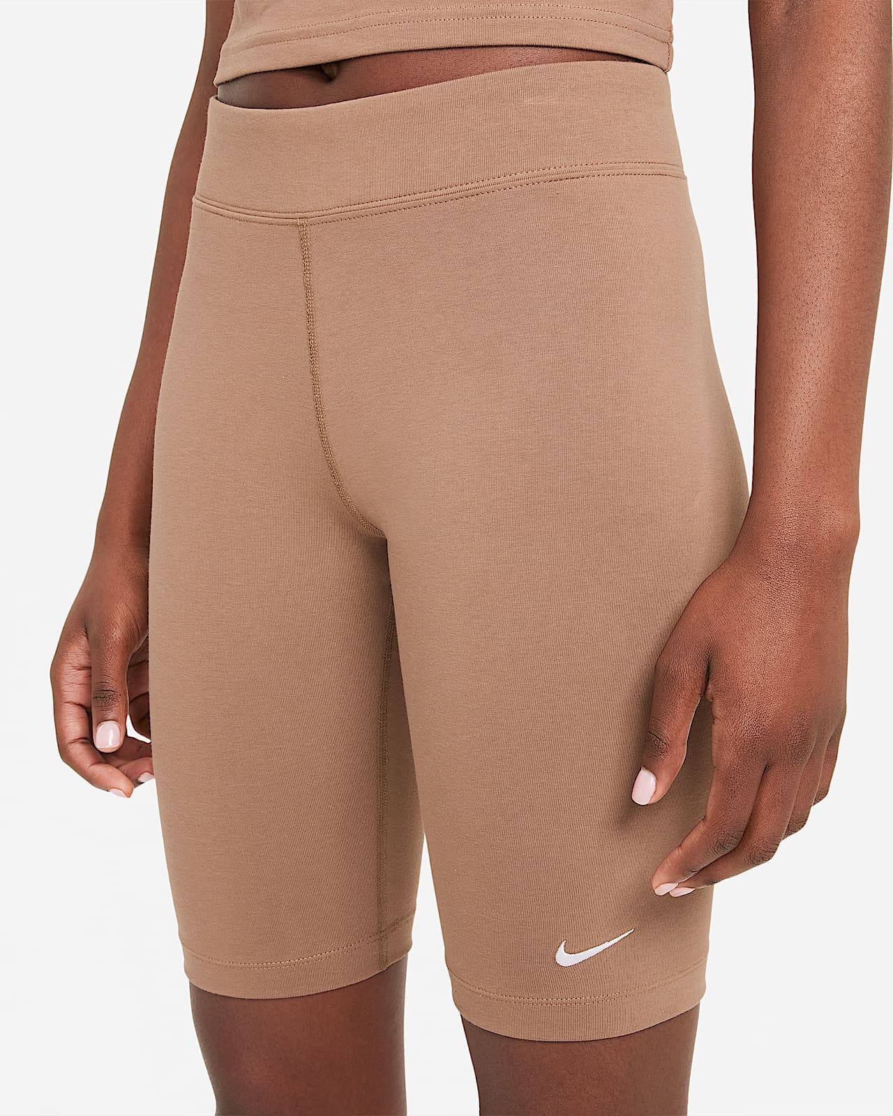 Nike Women's Sportswear Essential Bike Shorts: Rust-Red - CZ8526-633