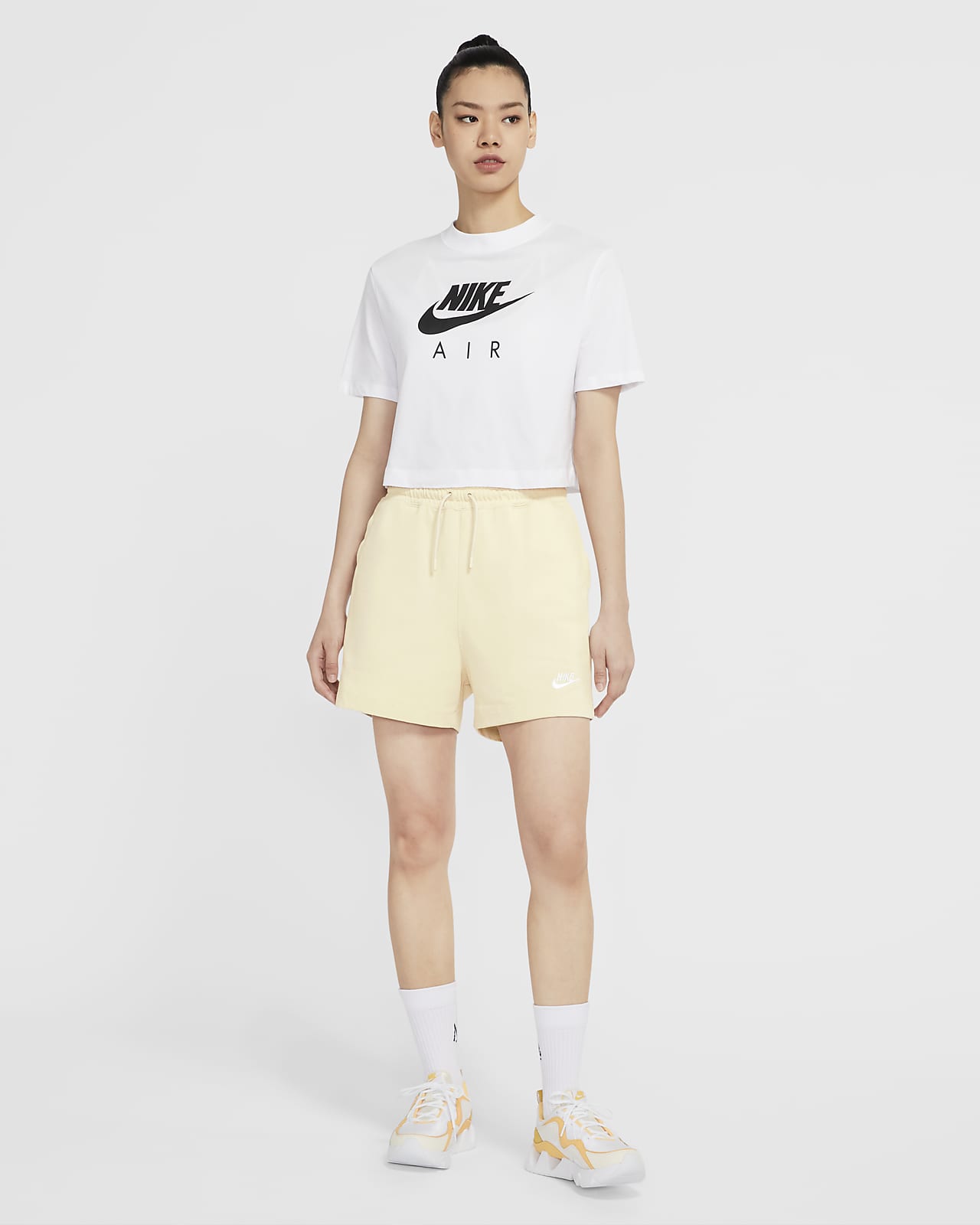 off white nike shorts women
