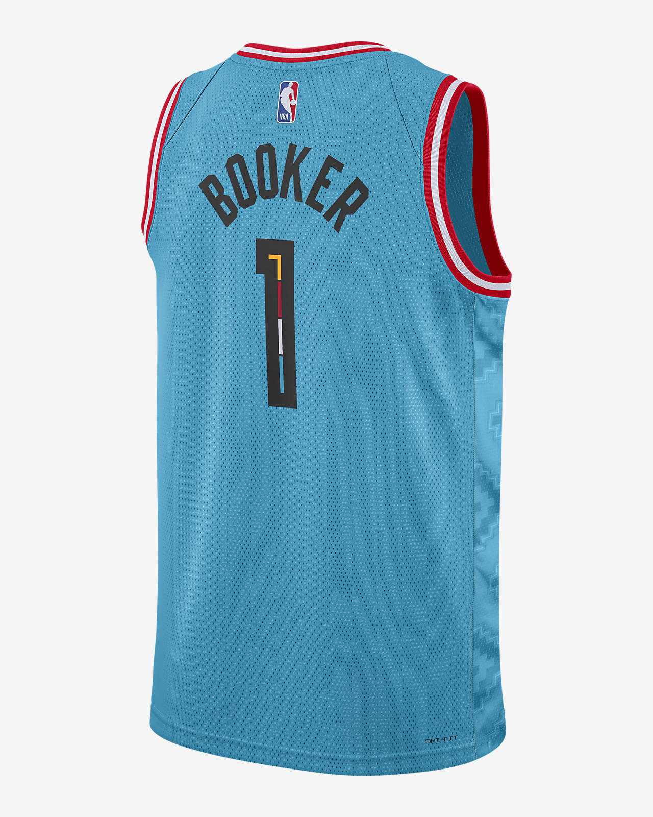 imagen Tres operador Devin Booker Phoenix Suns City Edition Camiseta Nike Dri-FIT NBA Swingman.  Nike ES