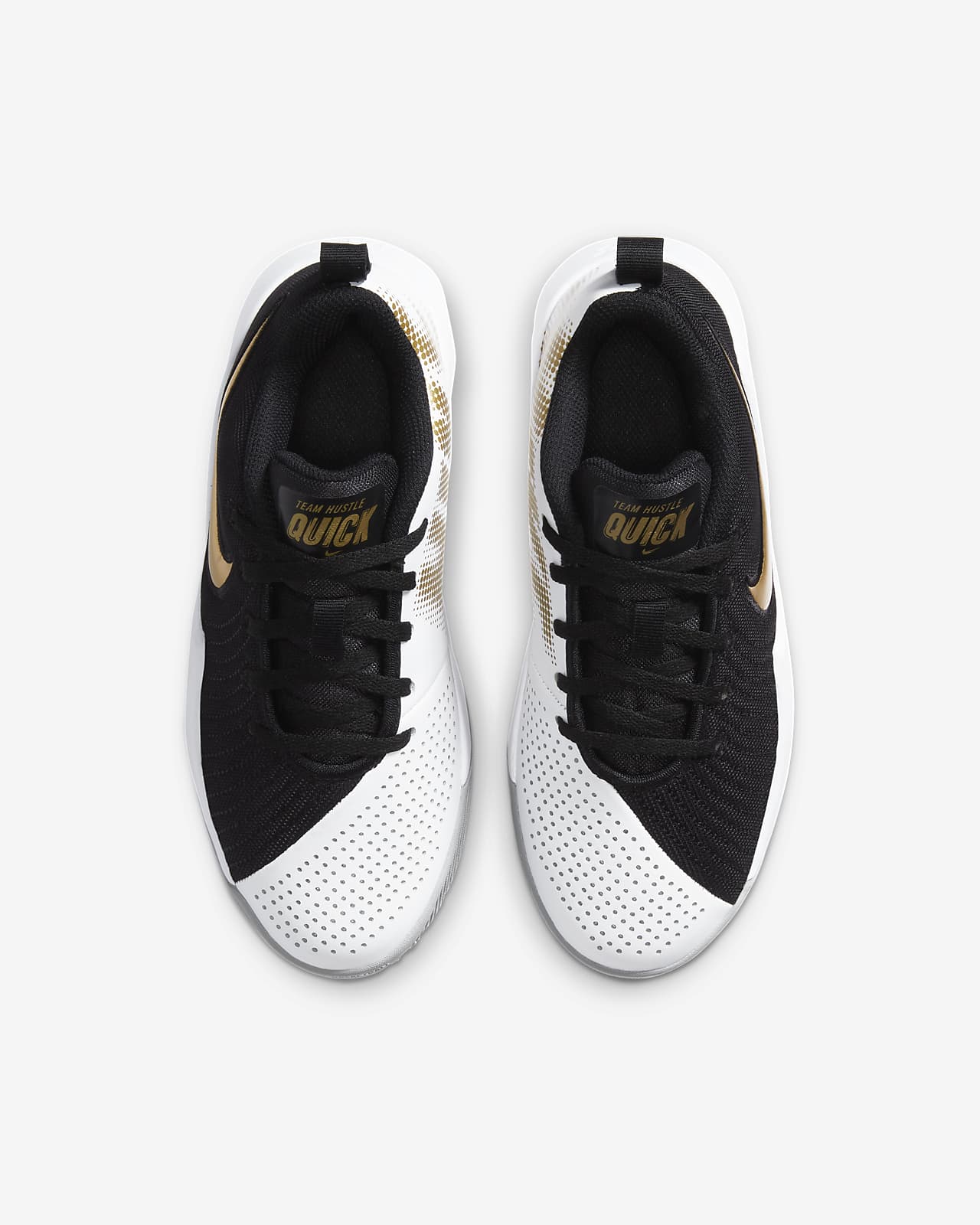 nike team hustle quick 2 black and gold