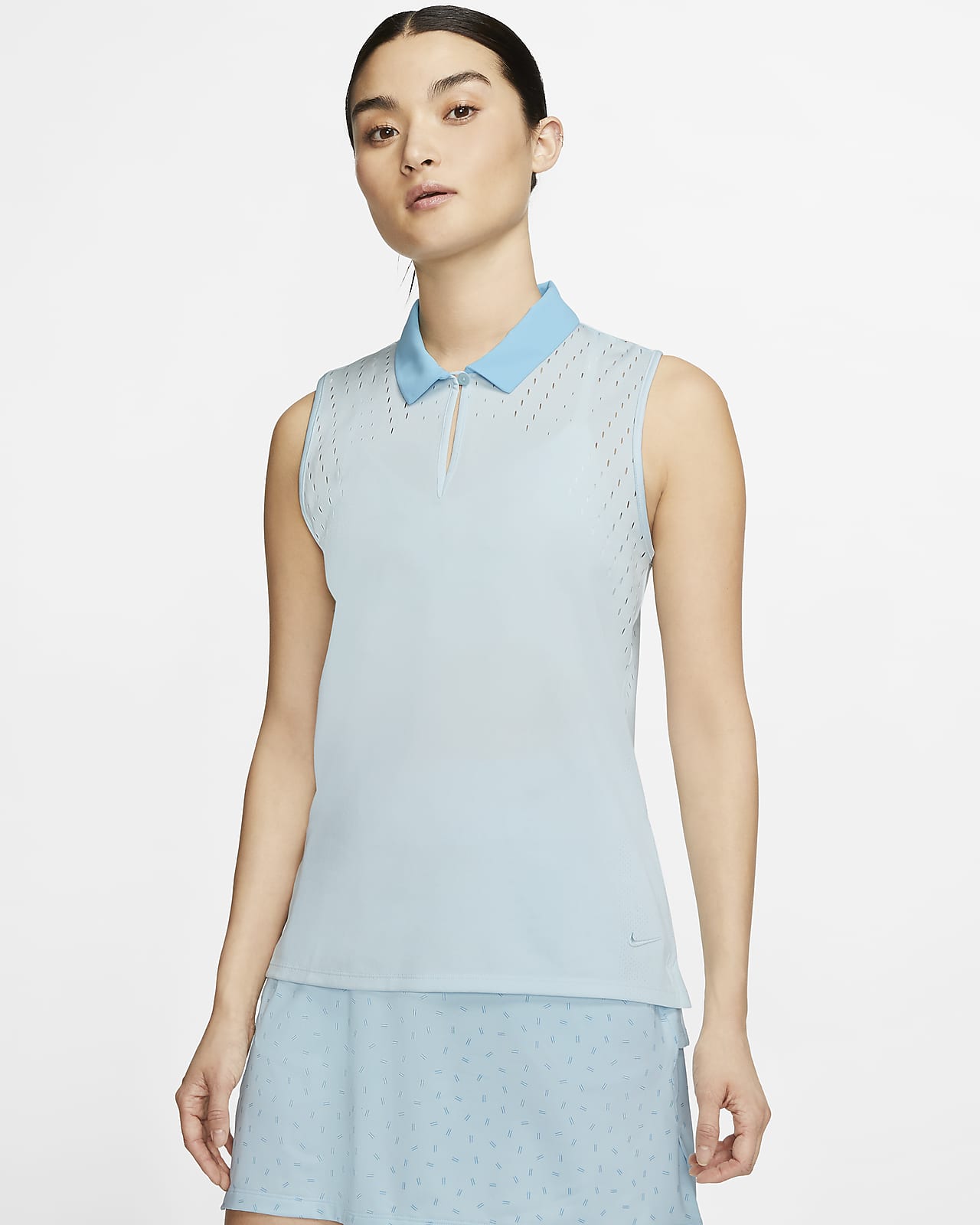 nike women's dry sleeveless golf polo