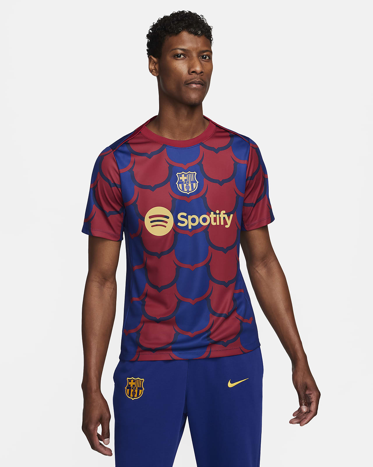 Męska przedmeczowa koszulka piłkarska Nike Dri-FIT FC Barcelona Academy Pro SE
