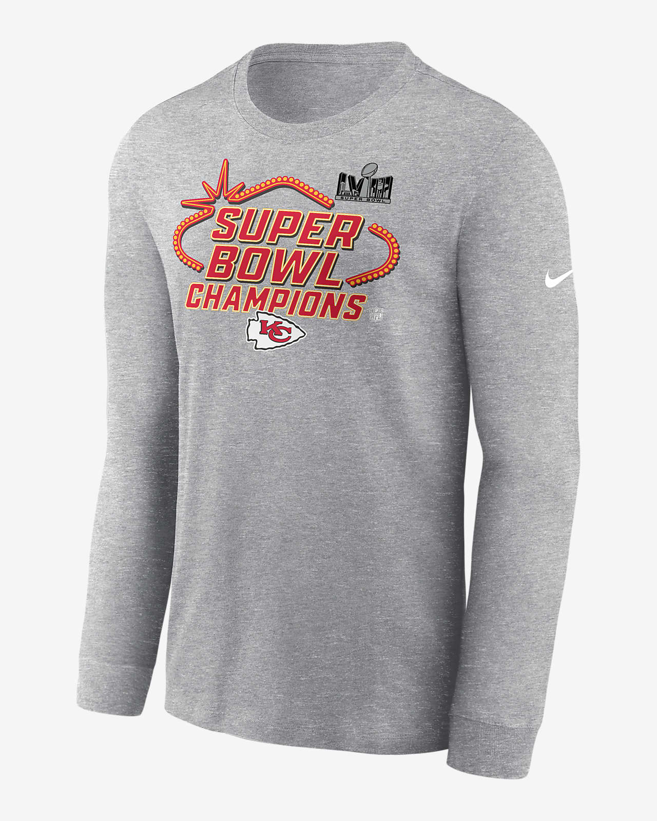 Kansas City Chiefs Super Bowl LVIII Champions Trophy Collection Men's Nike NFL Long-Sleeve T-Shirt