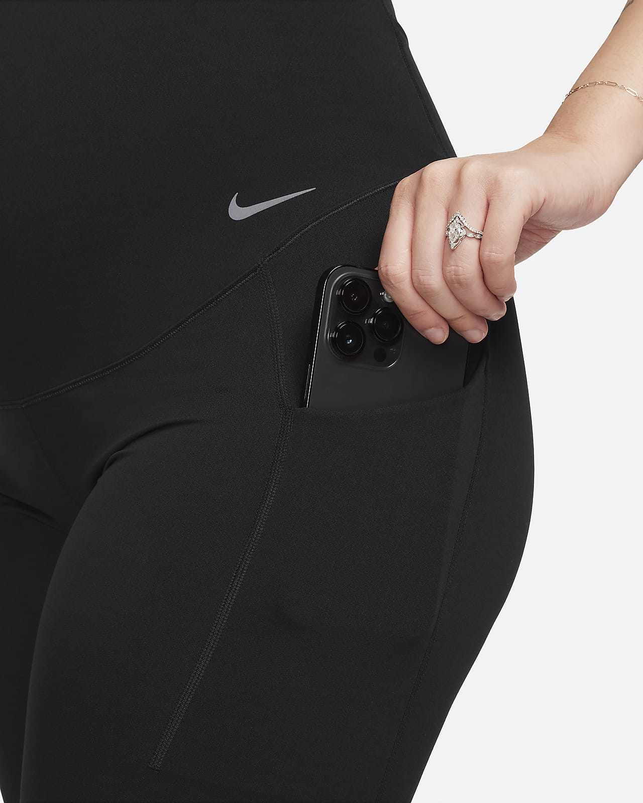 Nike Zenvy (M) Women's Gentle-Support High-Waisted 7/8 Leggings  (Maternity). Nike IN