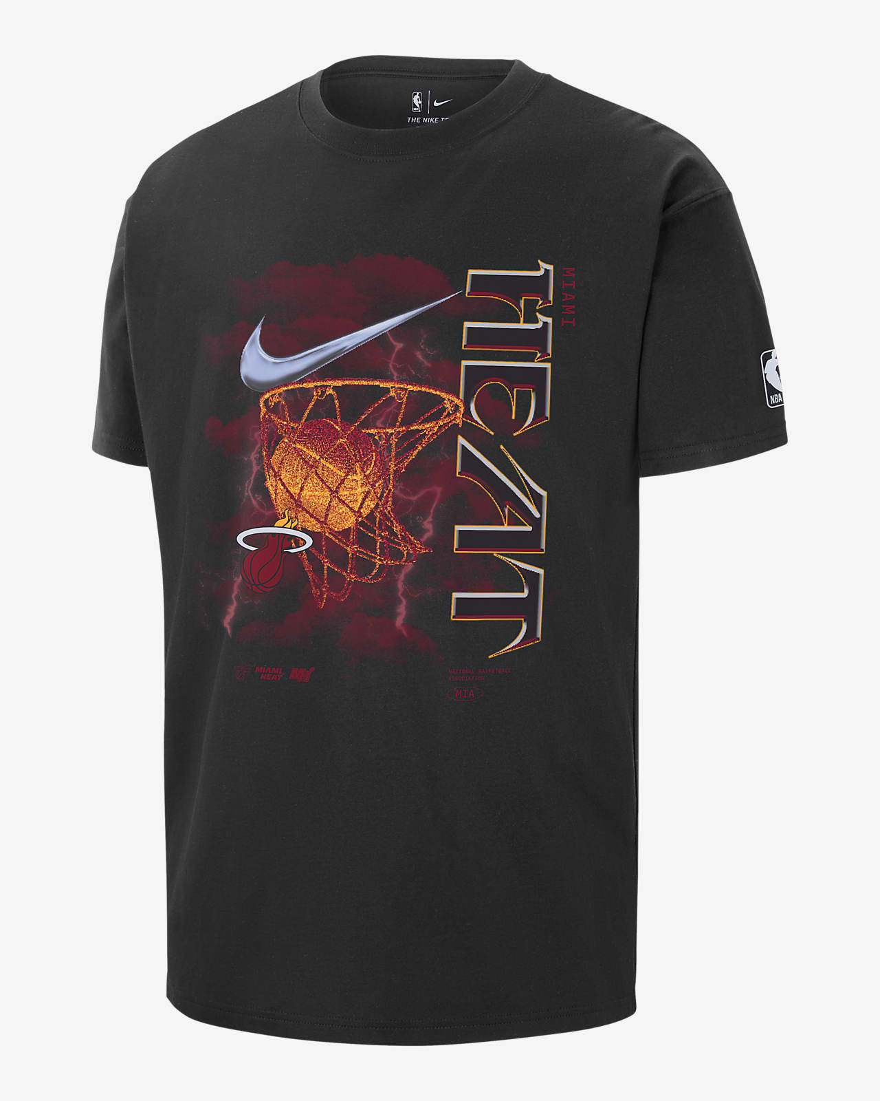 Miami Heat Courtside Max90 Nike NBA-T-Shirt für Herren