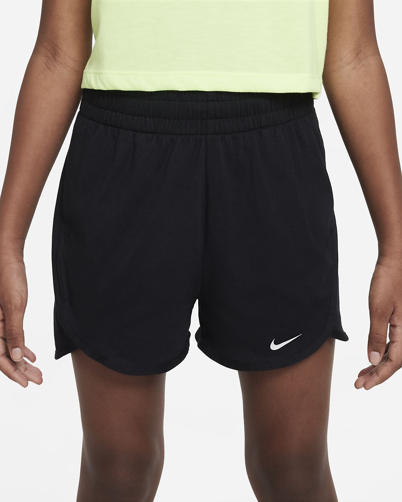 Nike Dri-FIT Breezy Older Kids' (Girls') High-Waisted Training Shorts ...