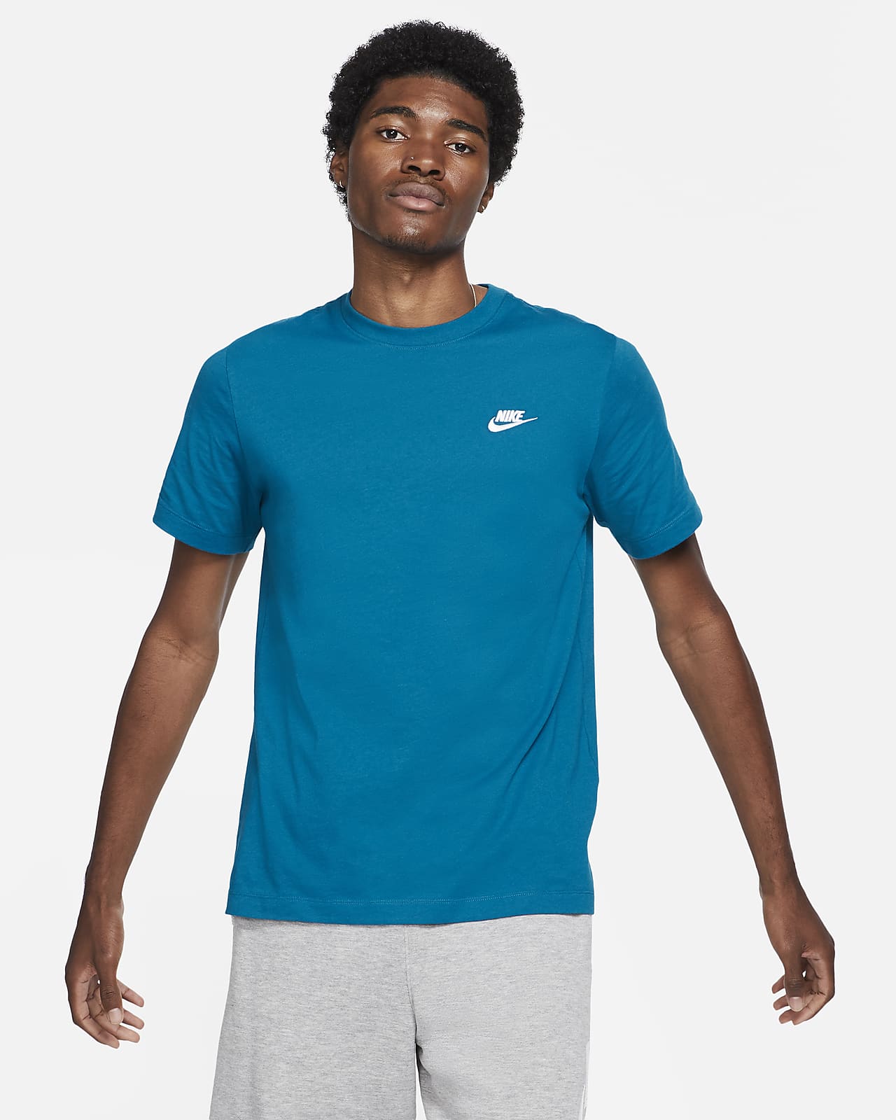 blue nike shirt