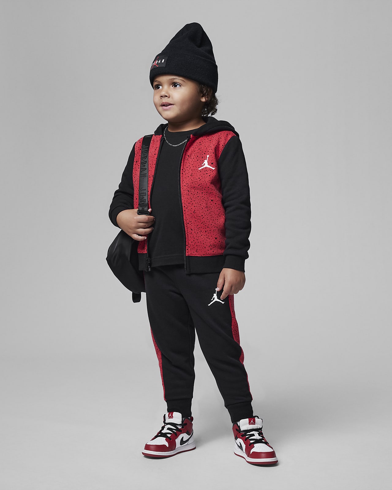 Jordan Toddler Speckle Full-Zip Fleece Hoodie and Pants Set