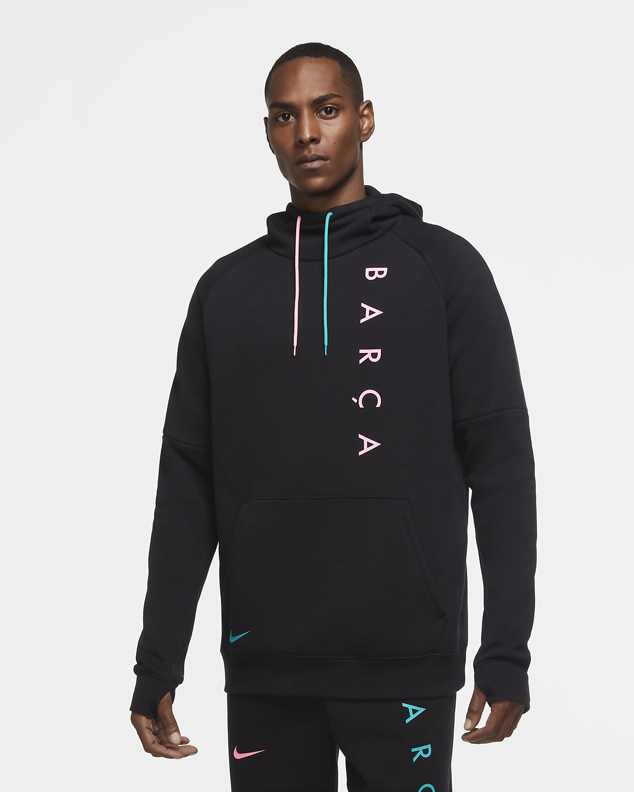 FC Barcelona fotballhettegenser av fleece til herre. Nike NO FC Barcelona Hettegenser