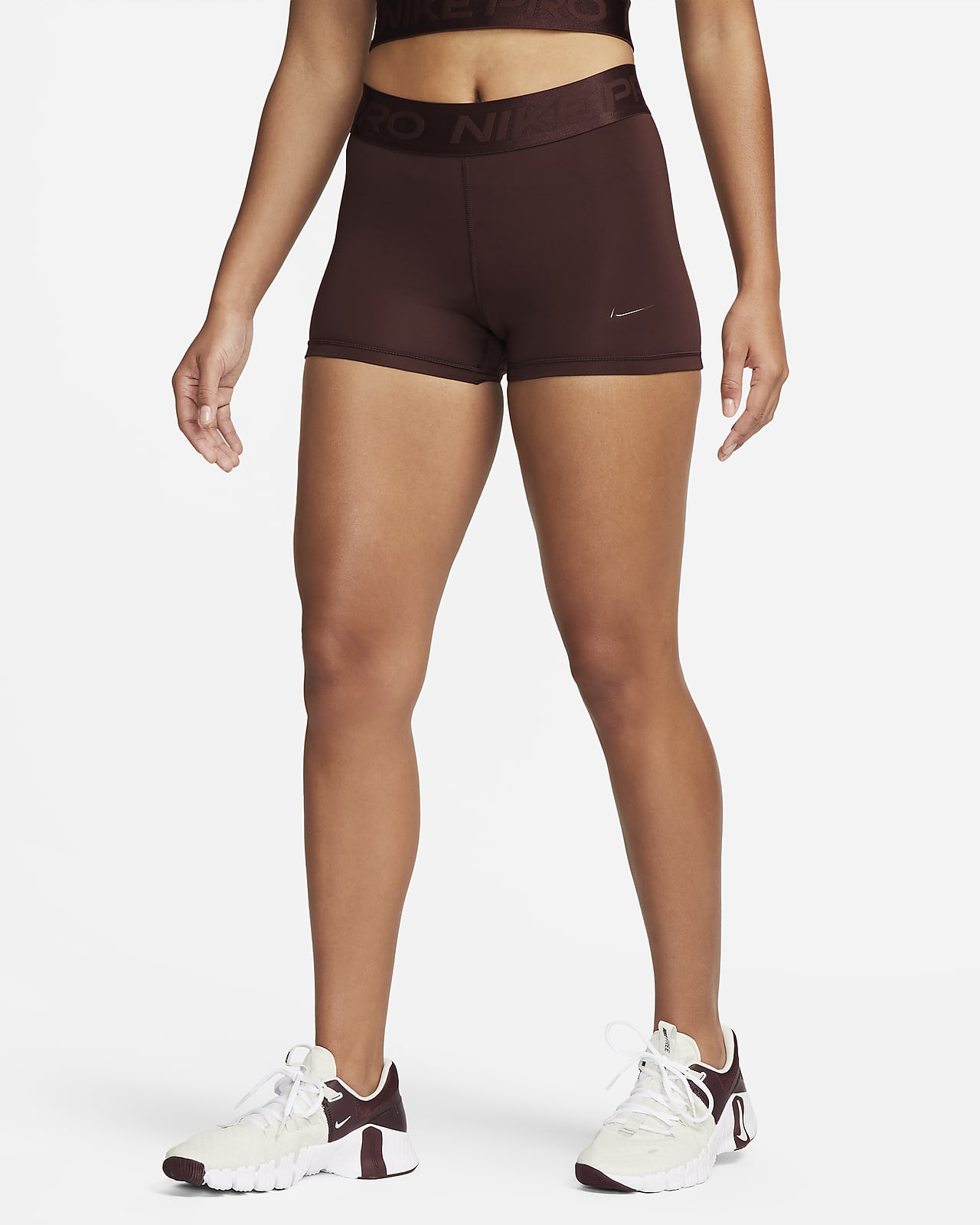 Nike Pro Women's Mid-Rise 3 Shorts.