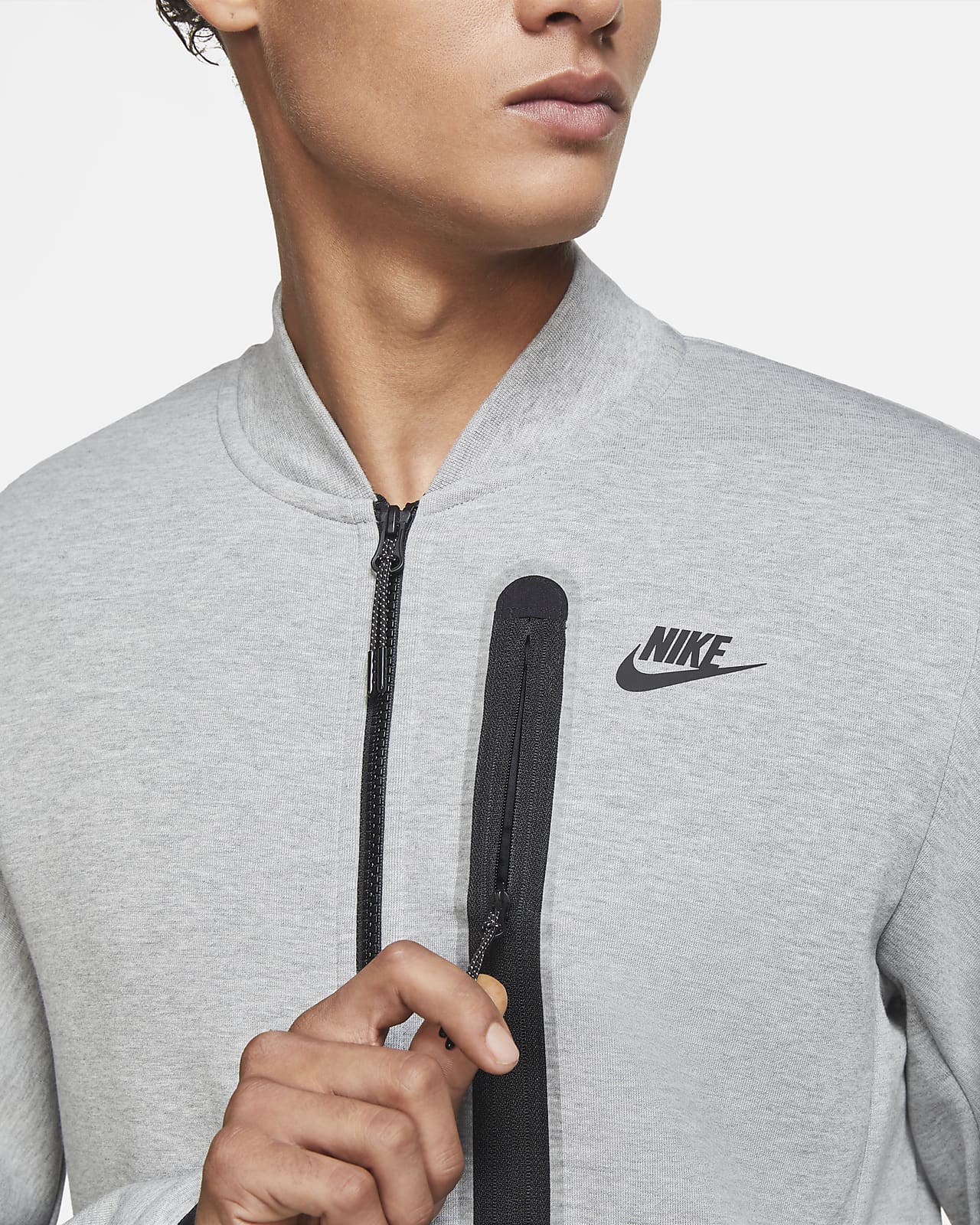 nike tech fleece bomber jacket