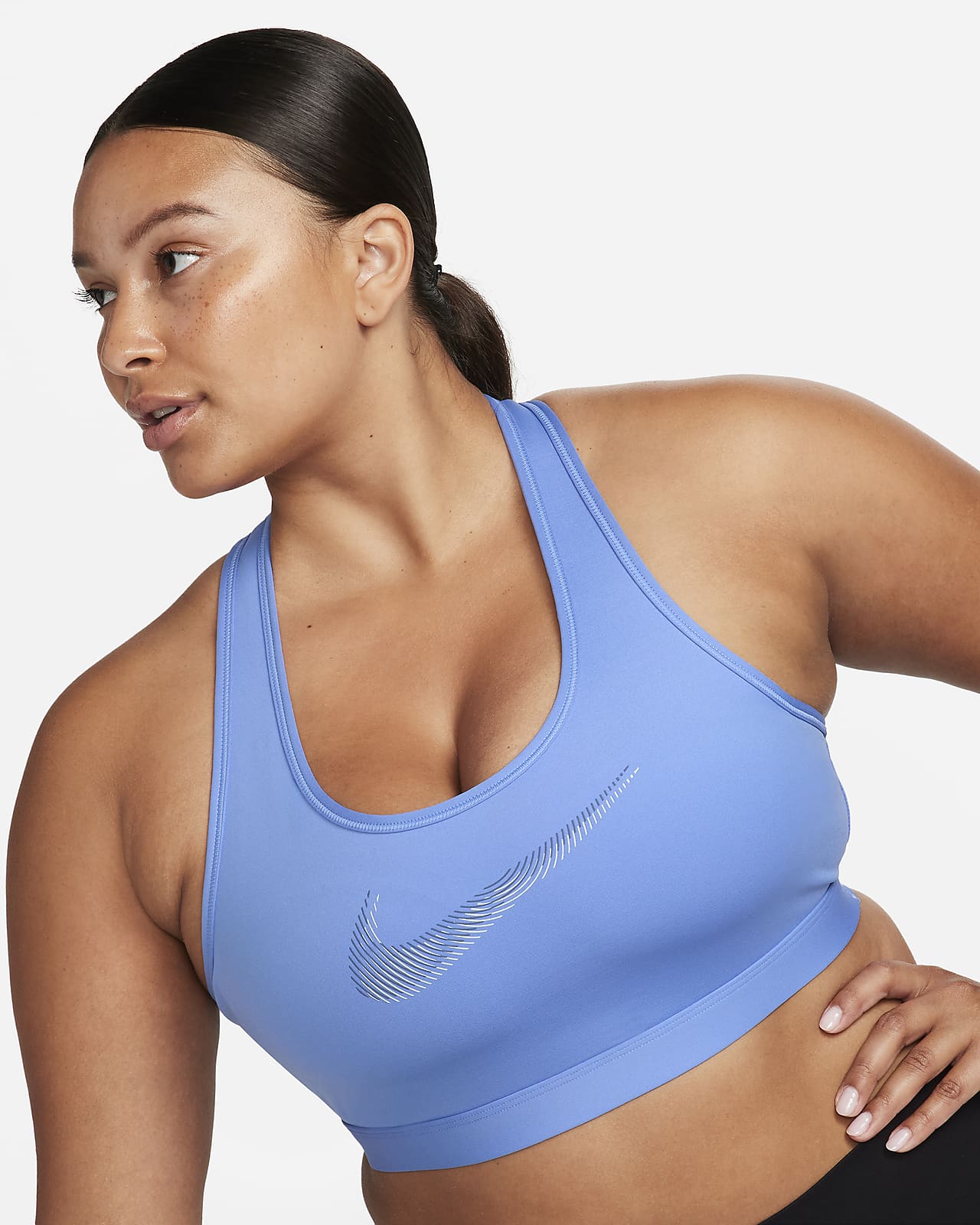 Nike Training Plus Air Indy graphic print light support sports bra