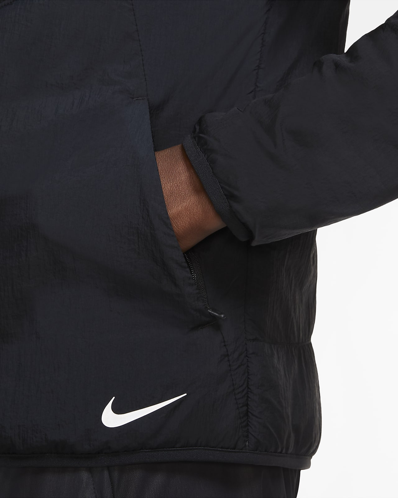 nike quilted running jacket