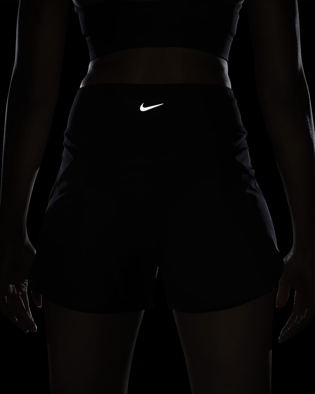NEW! NIKE [S] Women PACER DRI-FIT Runner/Yoga Shorts-Anthracite/Pink  543957-060