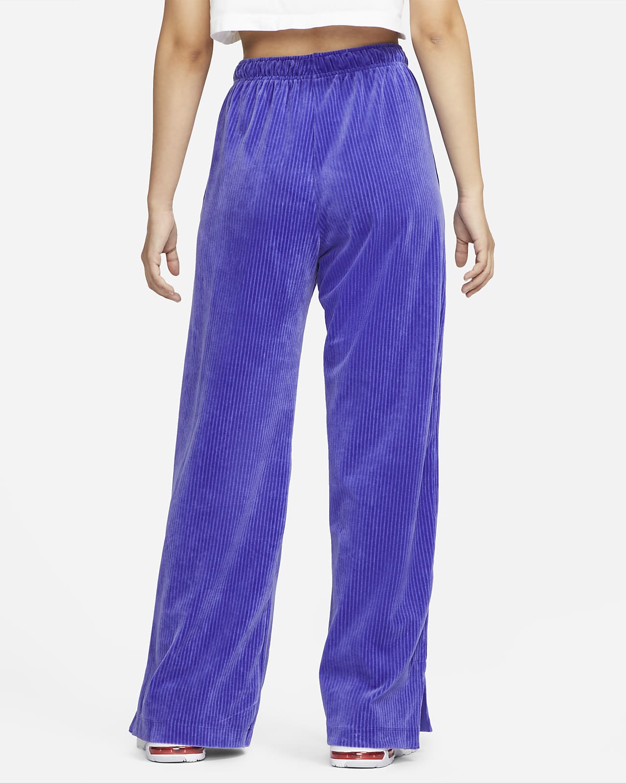 womens wide leg velour joggers