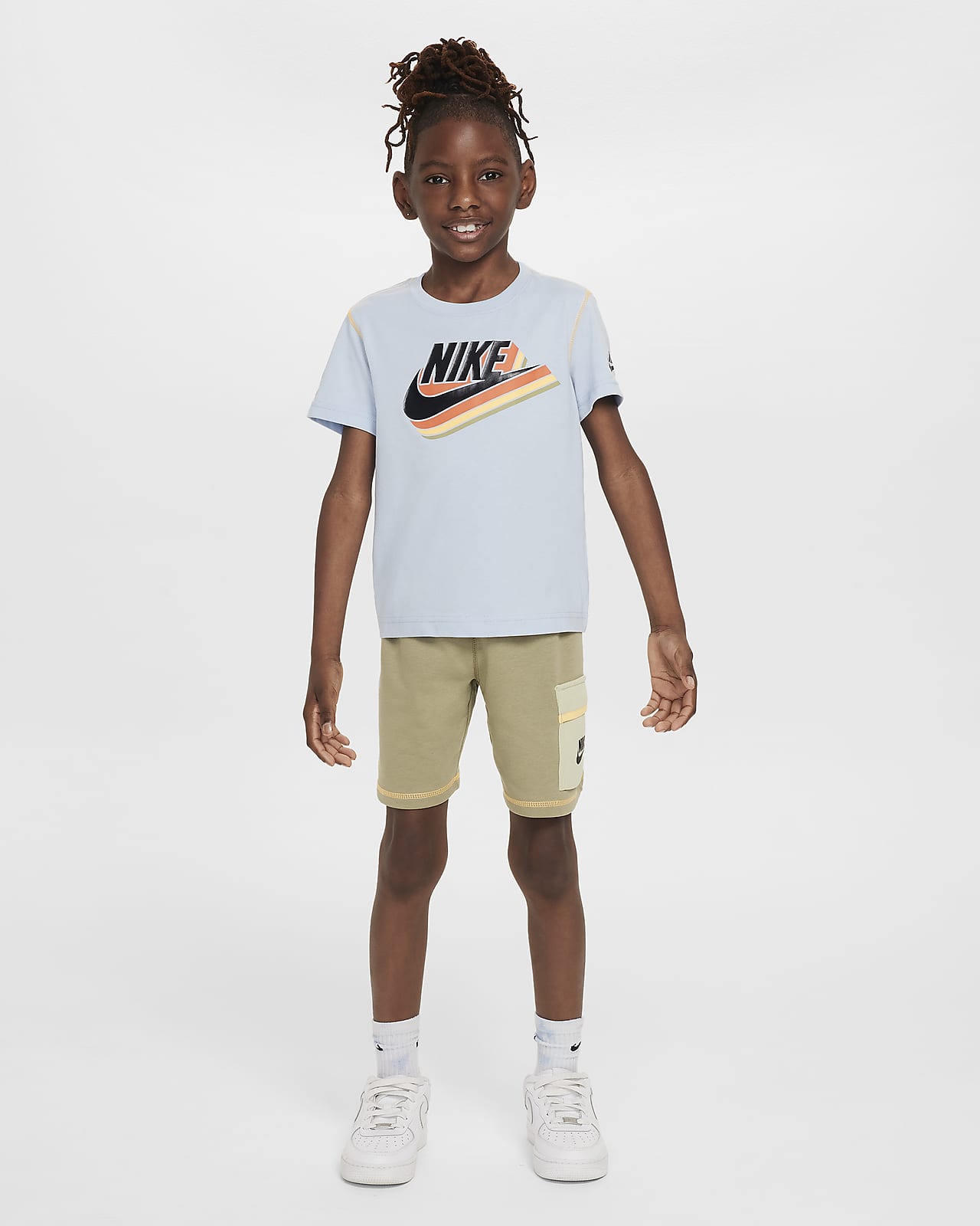 Nike Sportswear Reimagine Little Kids' French Terry Shorts Set