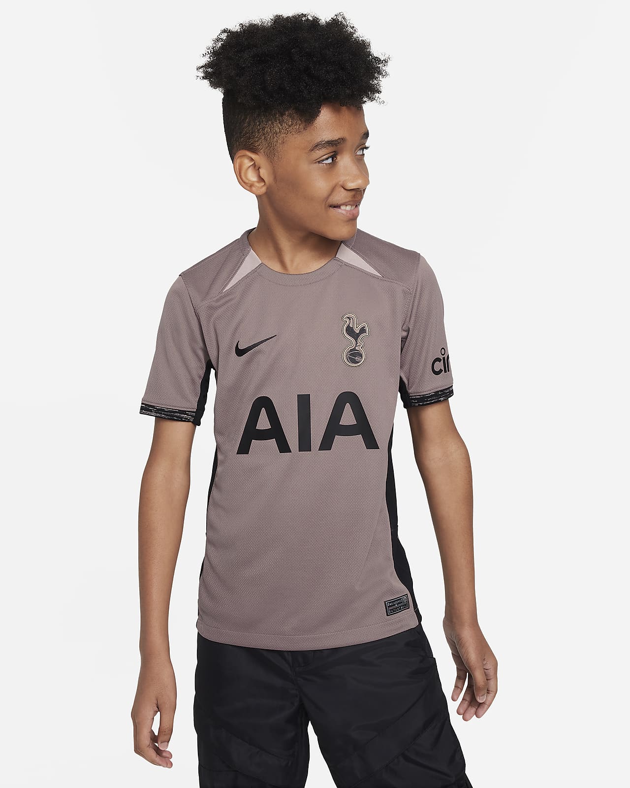 Tottenham Hotspur 2023/24 Stadium Third Big Kids' Nike Dri-FIT Soccer Jersey.