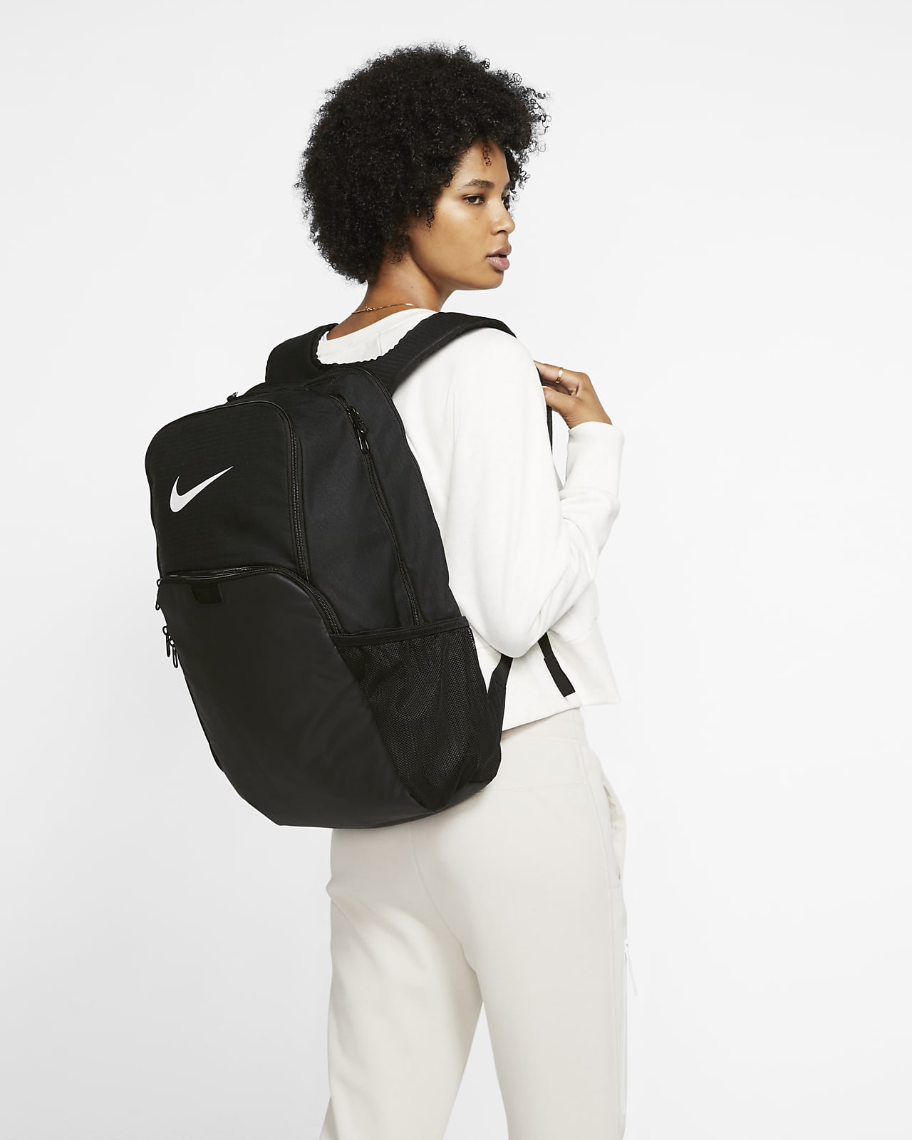 white nike backpack