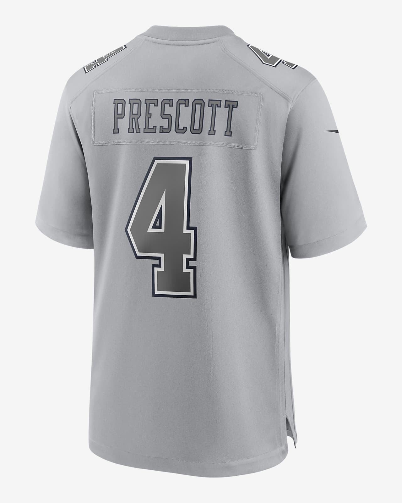 Men's Nike Dak Prescott Gray Dallas Cowboys Atmosphere Fashion Game Jersey Size: Small