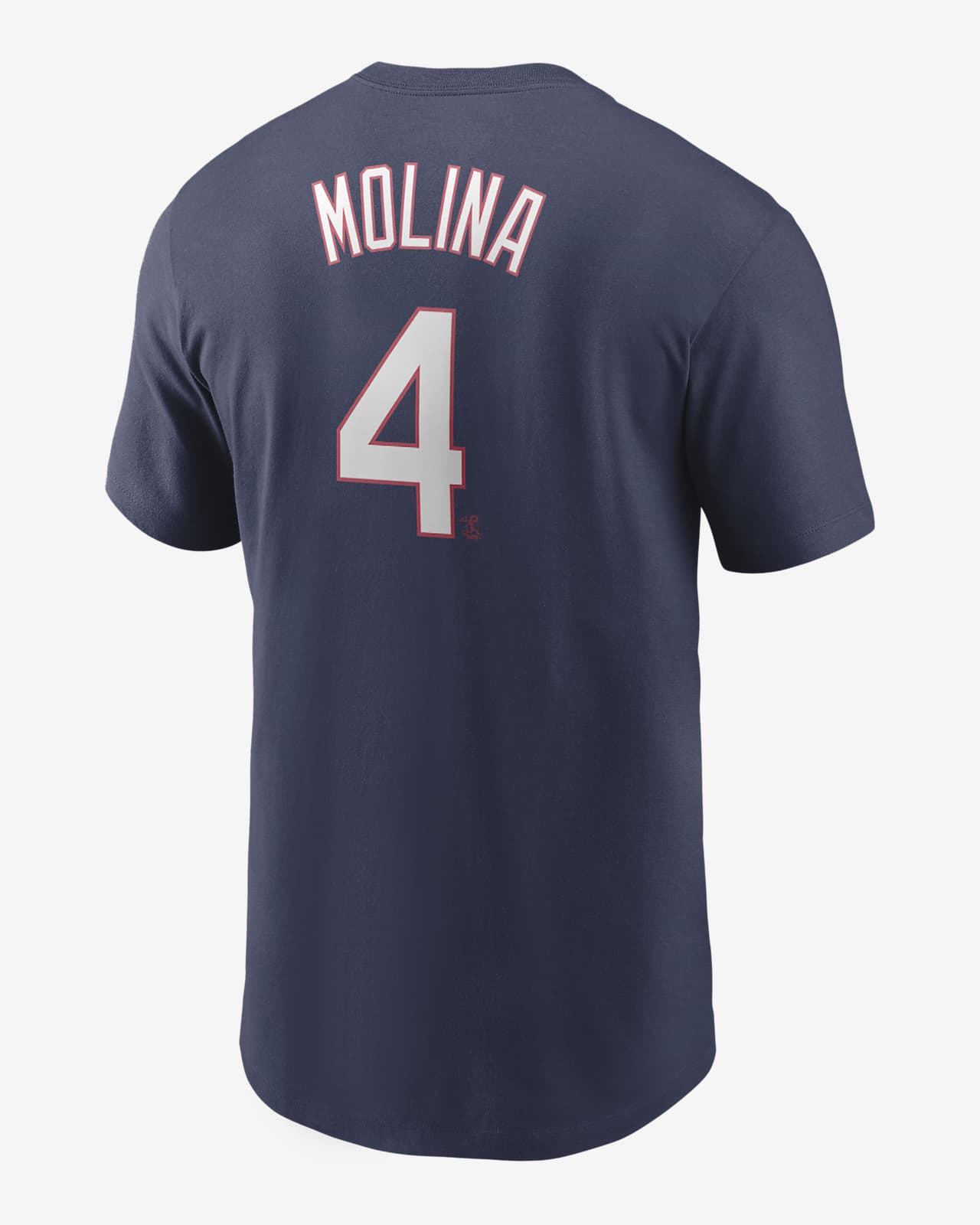 Yadier Molina Men's Premium T-Shirt - Tri Navy - St. Louis | 500 Level Major League Baseball Players Association (MLBPA)