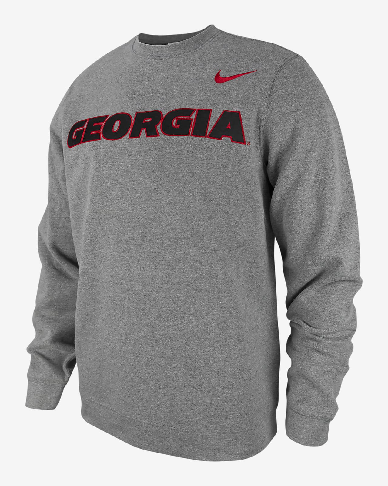 Georgia Club Fleece Men's Nike College Crew-Neck Sweatshirt