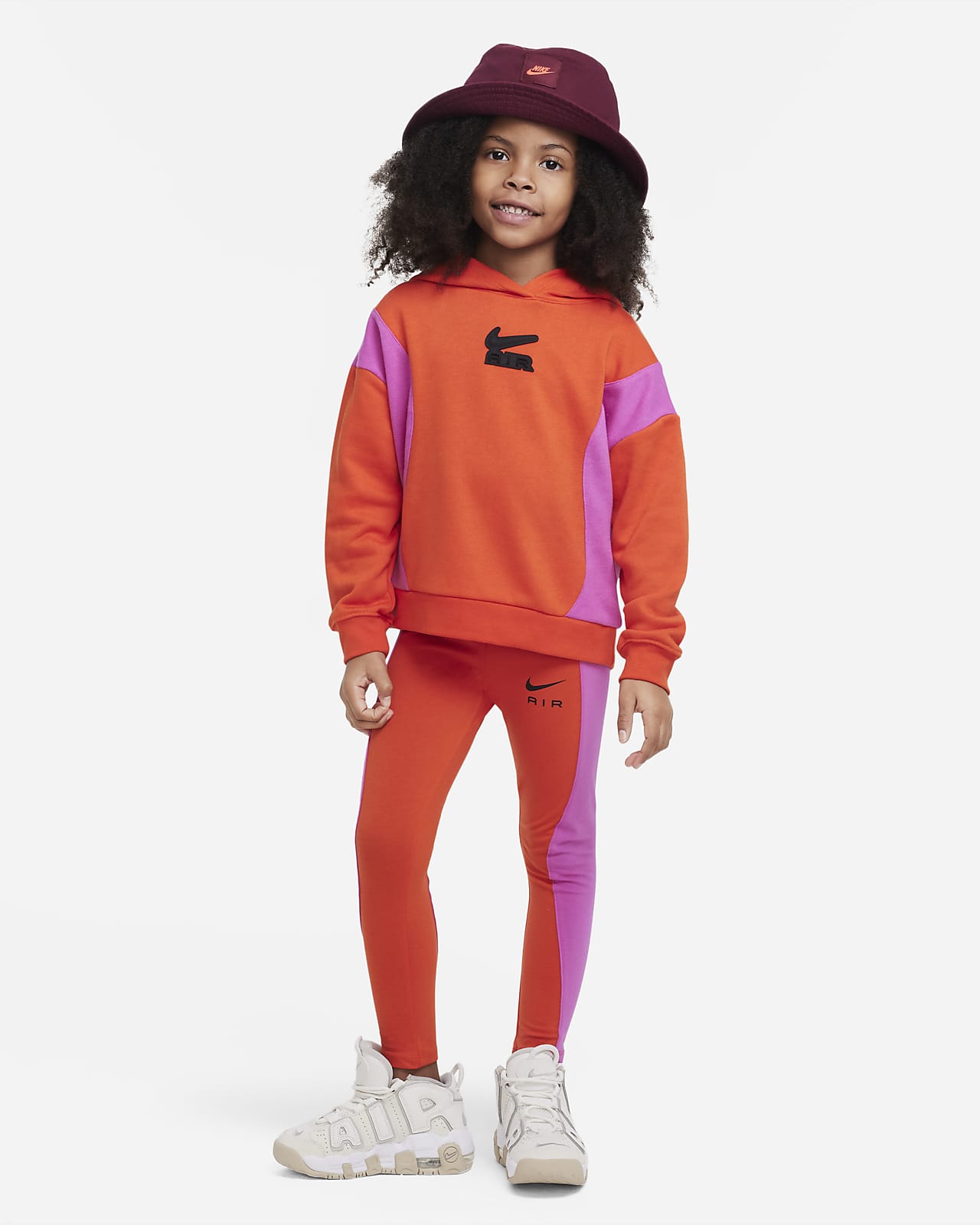 Nike Air French Terry Pullover Hoodie and Leggings Set Younger Kids ...