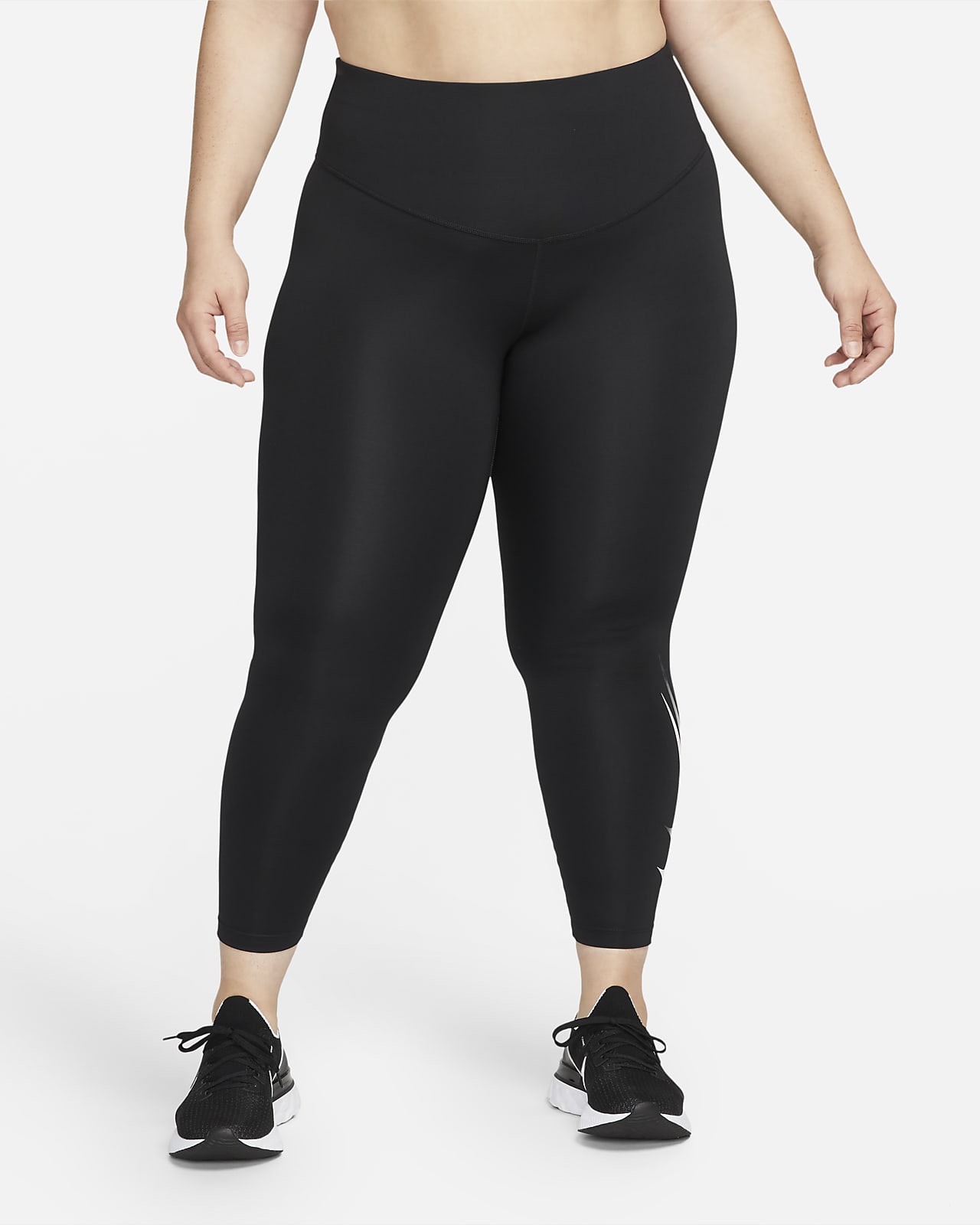 Leggings de running de 7/8 y tiro medio para mujer Nike Dri-FIT Swoosh Run  (talla grande). Nike.com