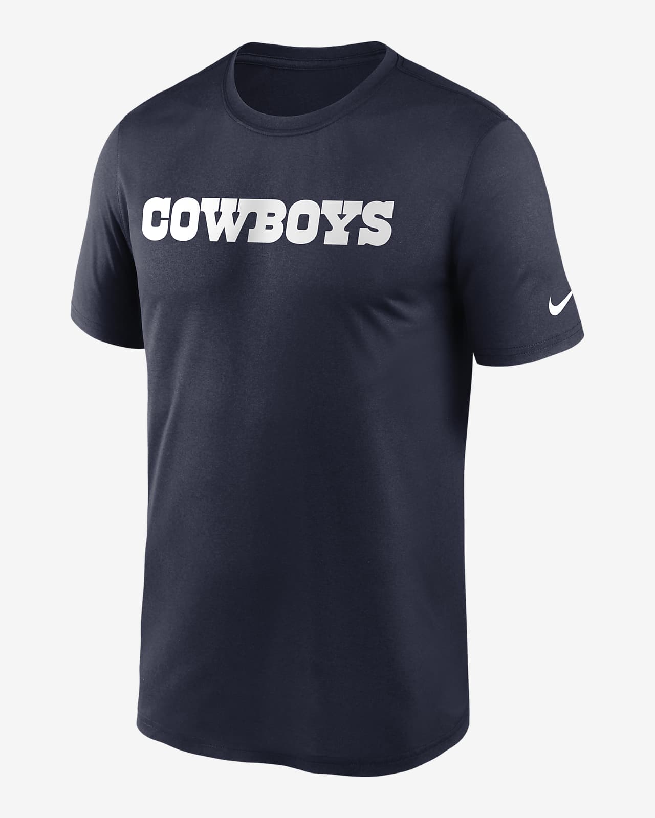 Nike Navy Dallas Cowboys Wordmark Legend Performance T-Shirt