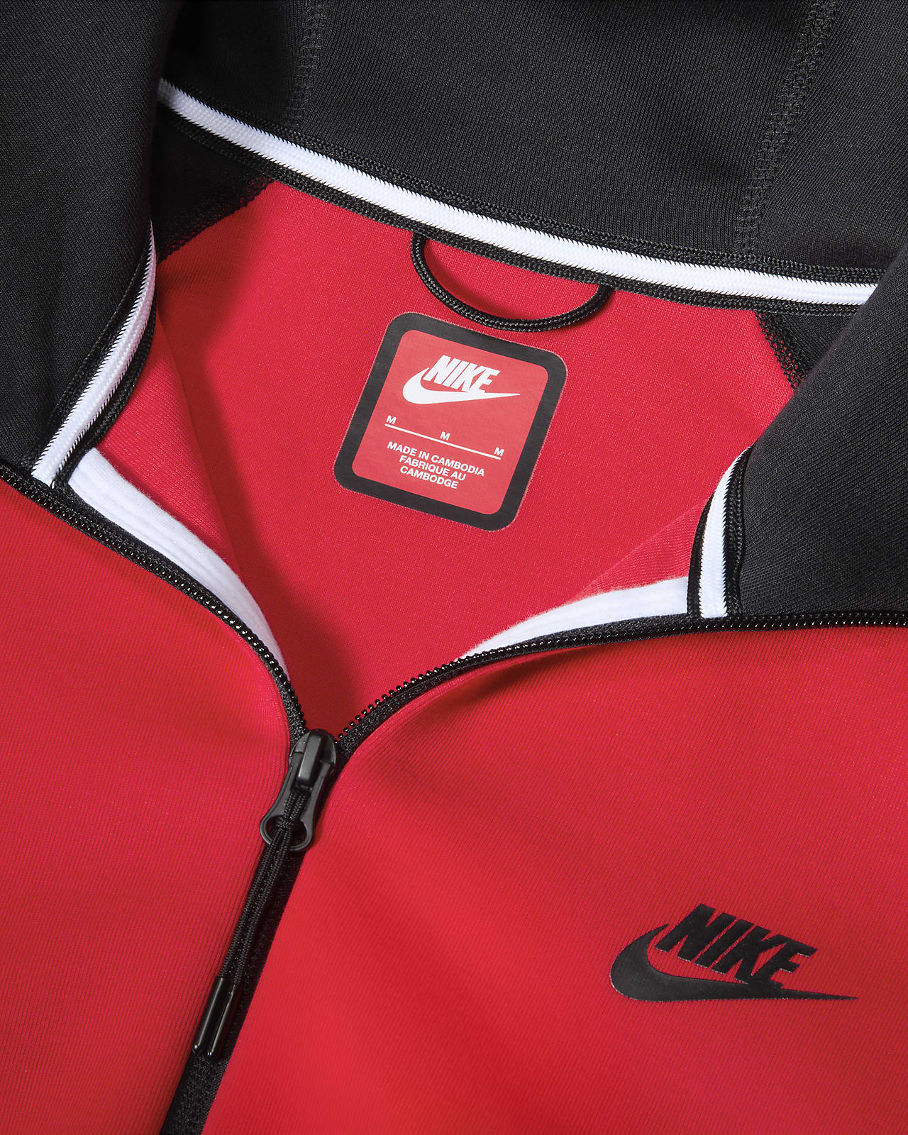 Nike tech hotsell fleece jacket red