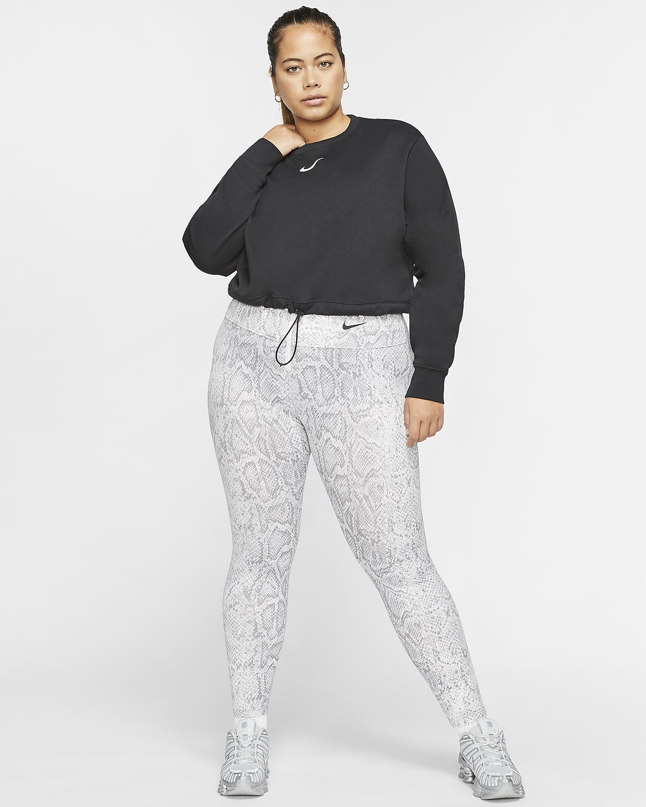 Nike Sportswear Swoosh Women's French Terry Crew (Plus Size Nike Sportswear Swoosh Women's French Terry Crew. Nike NL