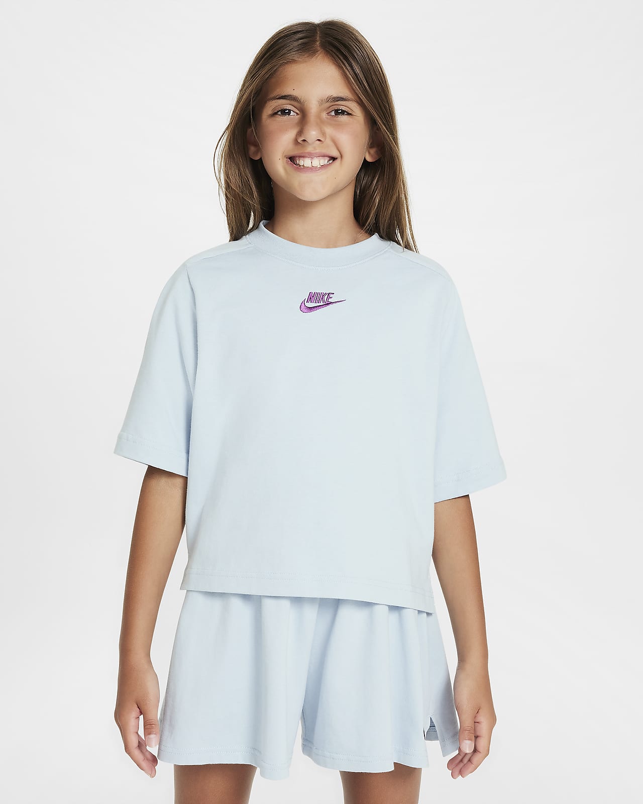 Kortærmet Nike Sportswear-overdel til større børn (piger)