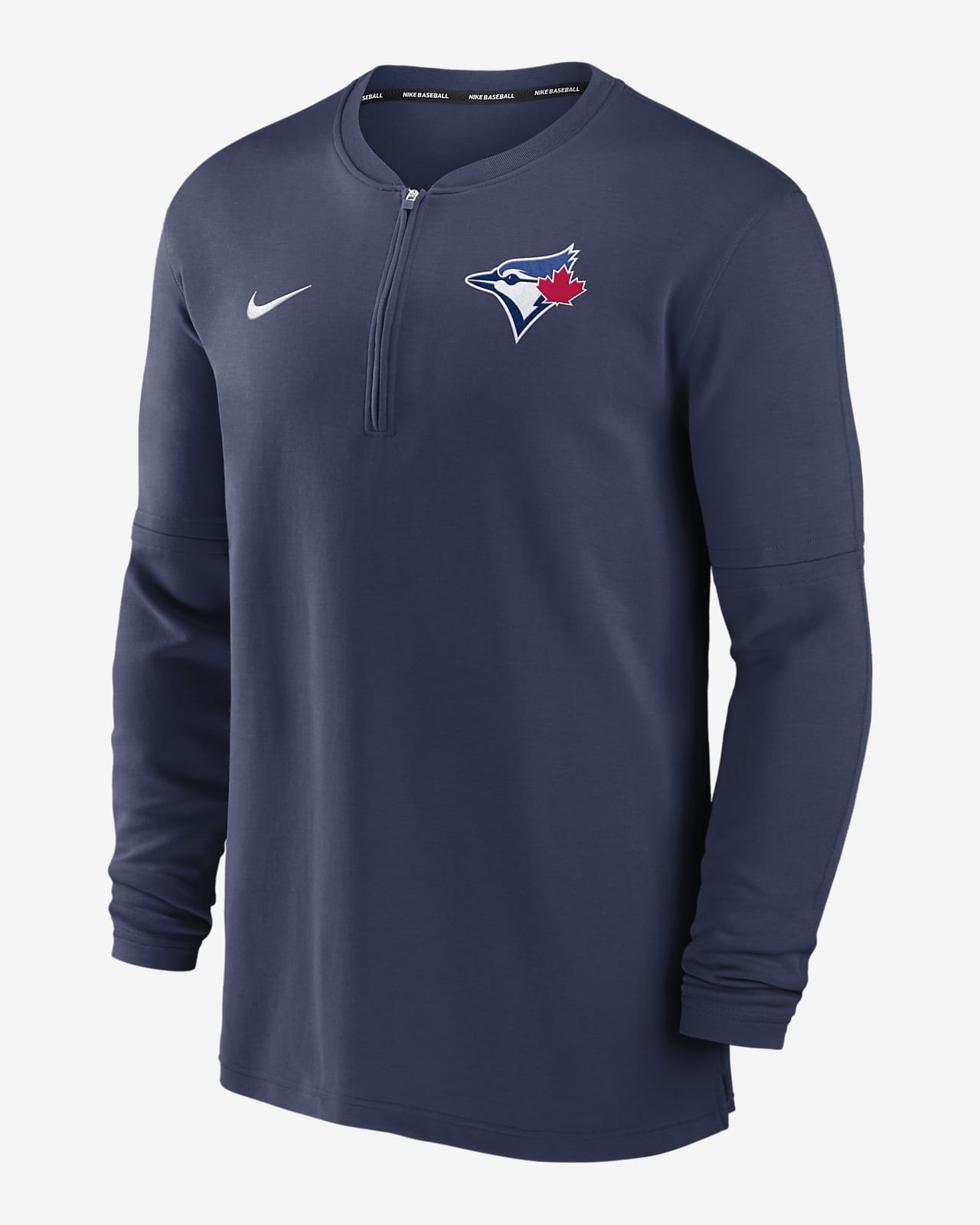 Toronto Blue Jays Authentic Collection Game Time Men's Nike Dri-FIT MLB 1/2-Zip Long-Sleeve Top