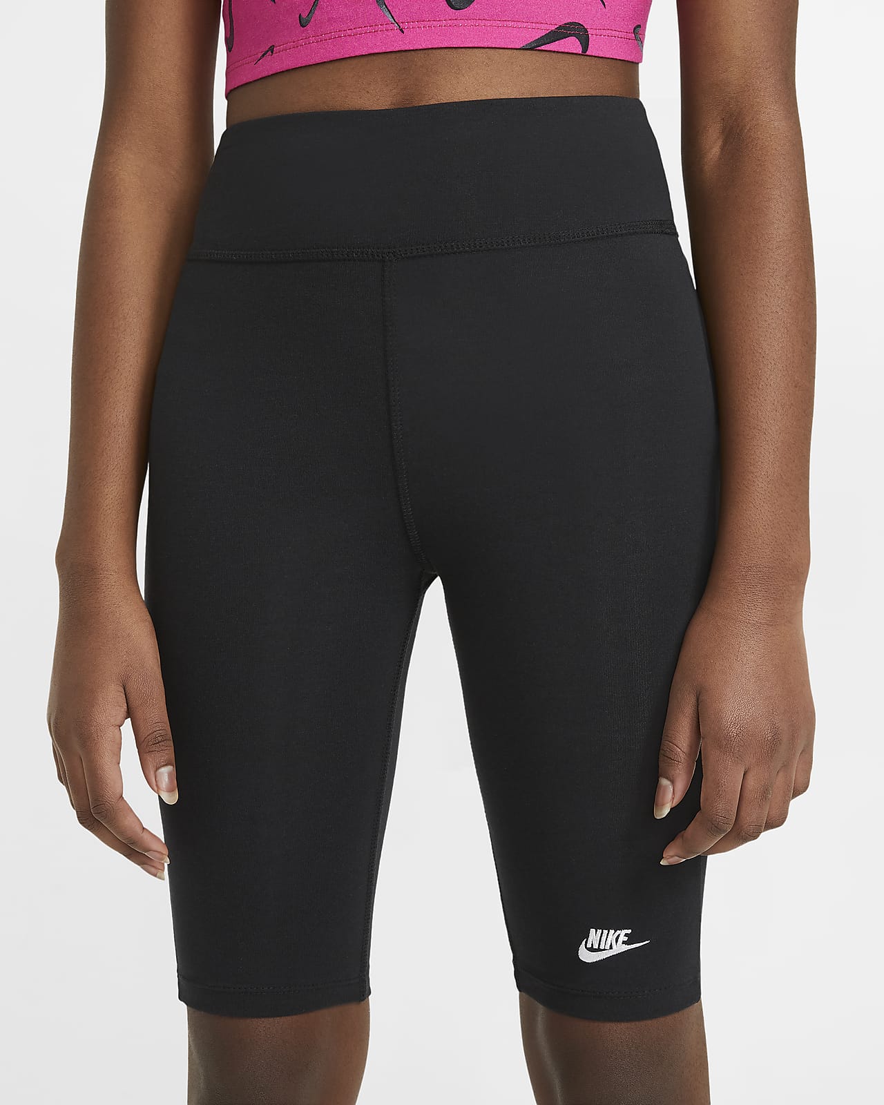 Nike Sportswear Pantalón corto de ciclismo de talle alto de 23 cm - Niña.  Nike ES