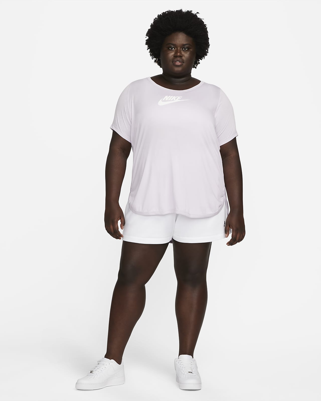 Nike Sportswear Women's Essential Plus Size Polyester Blend Tunic Tee Shirt