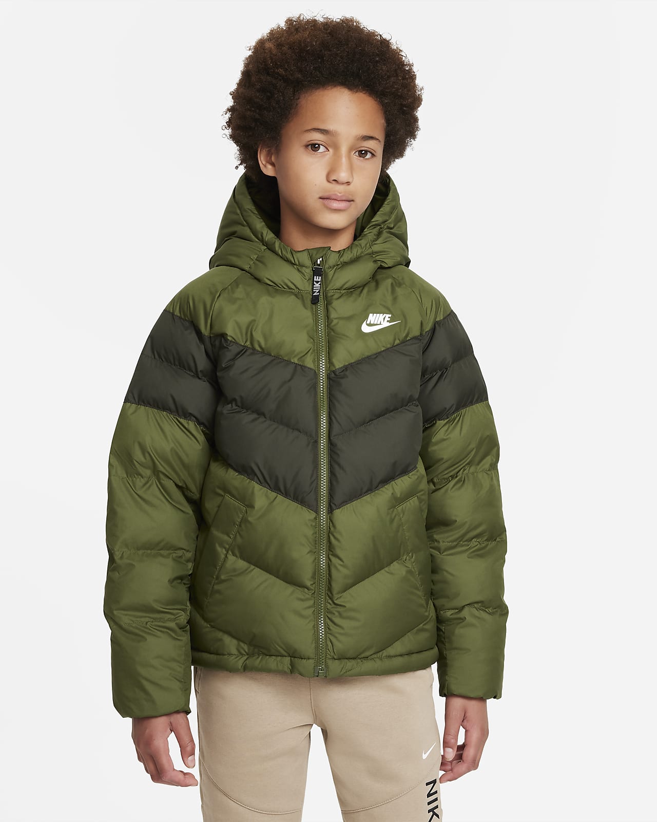 Nike Sportswear Older Kids' Synthetic-Fill Hooded Jacket. Nike PT