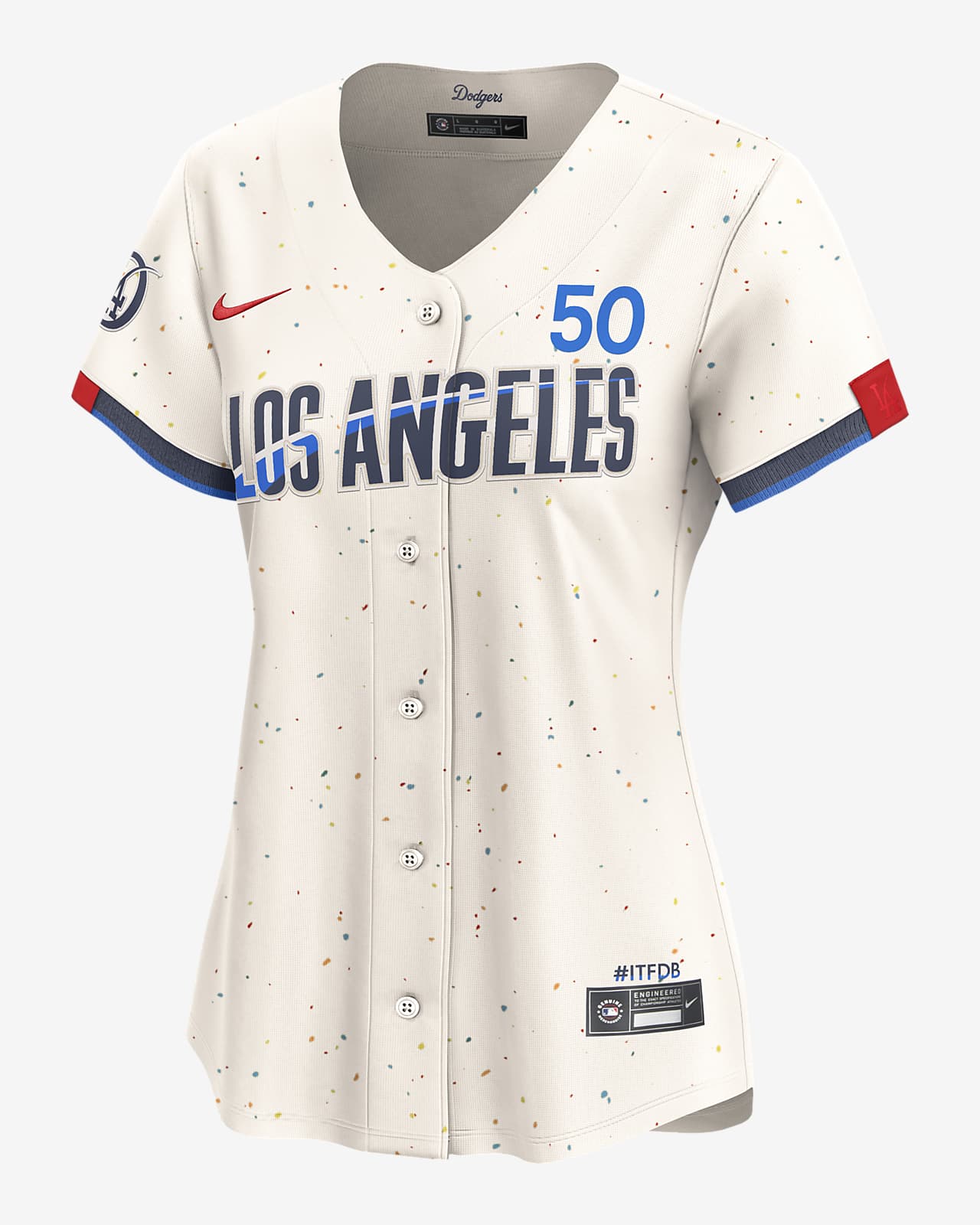 Jersey Nike Dri-FIT ADV de la MLB Limited para mujer Mookie Betts Los Angeles Dodgers City Connect