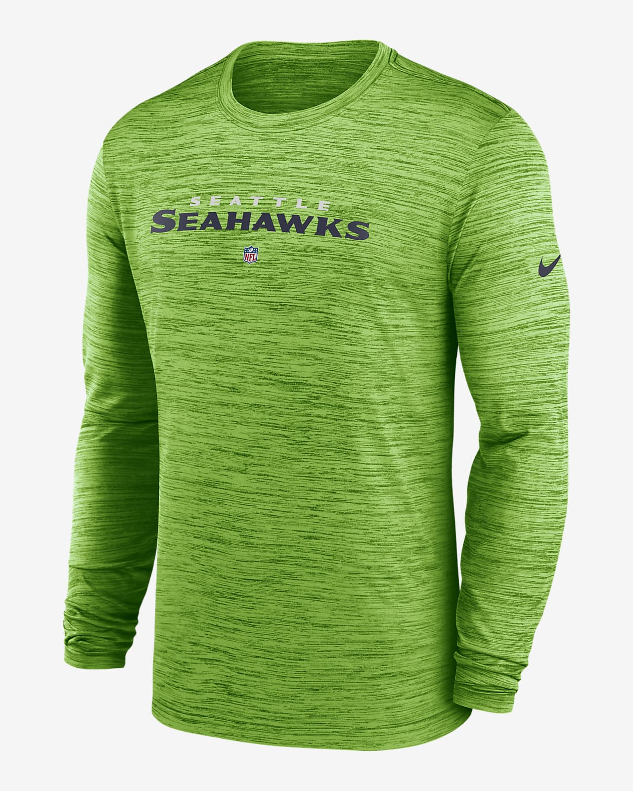 Nike Men's Dri-Fit Sideline Velocity (NFL Seattle Seahawks) Long-Sleeve T-Shirt in Green, Size: Medium | 00KX3HN78-078