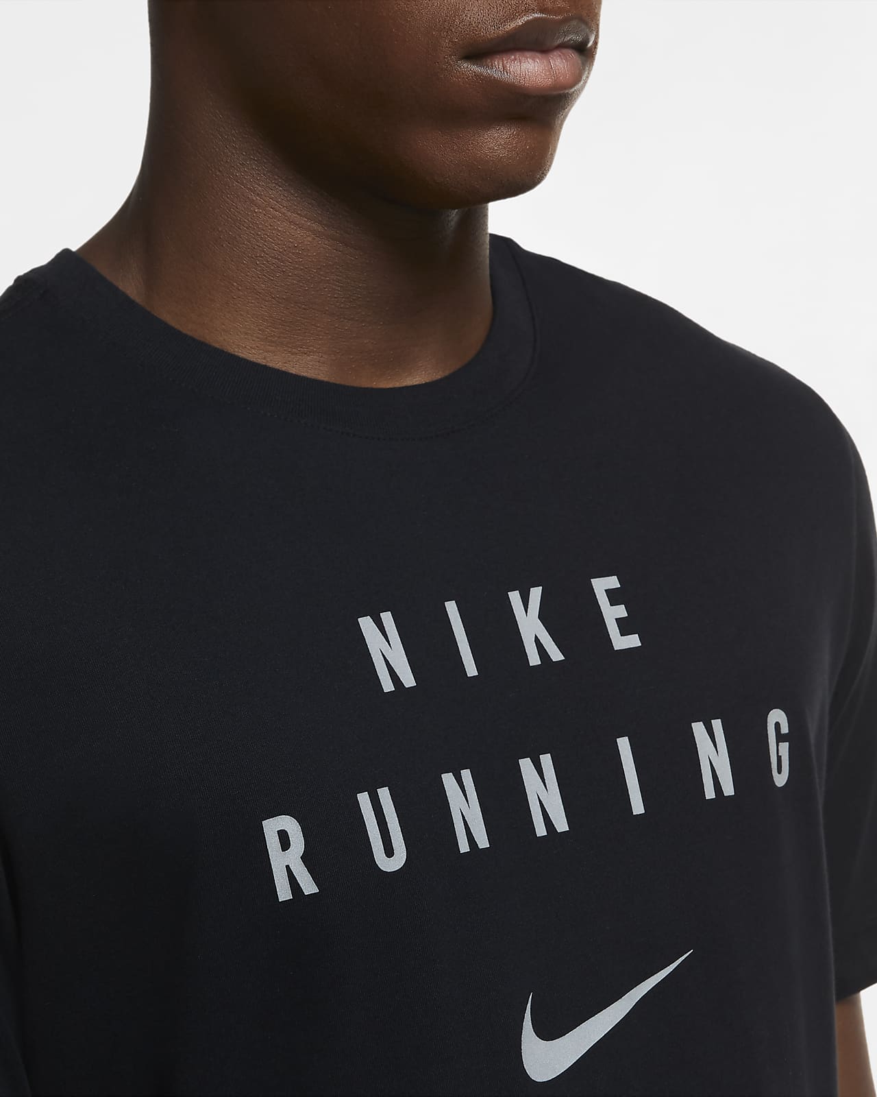 nike grey running t shirt