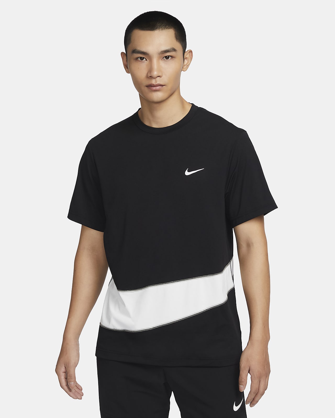 Nike Yoga Dri-FIT graphic logo t-shirt in black