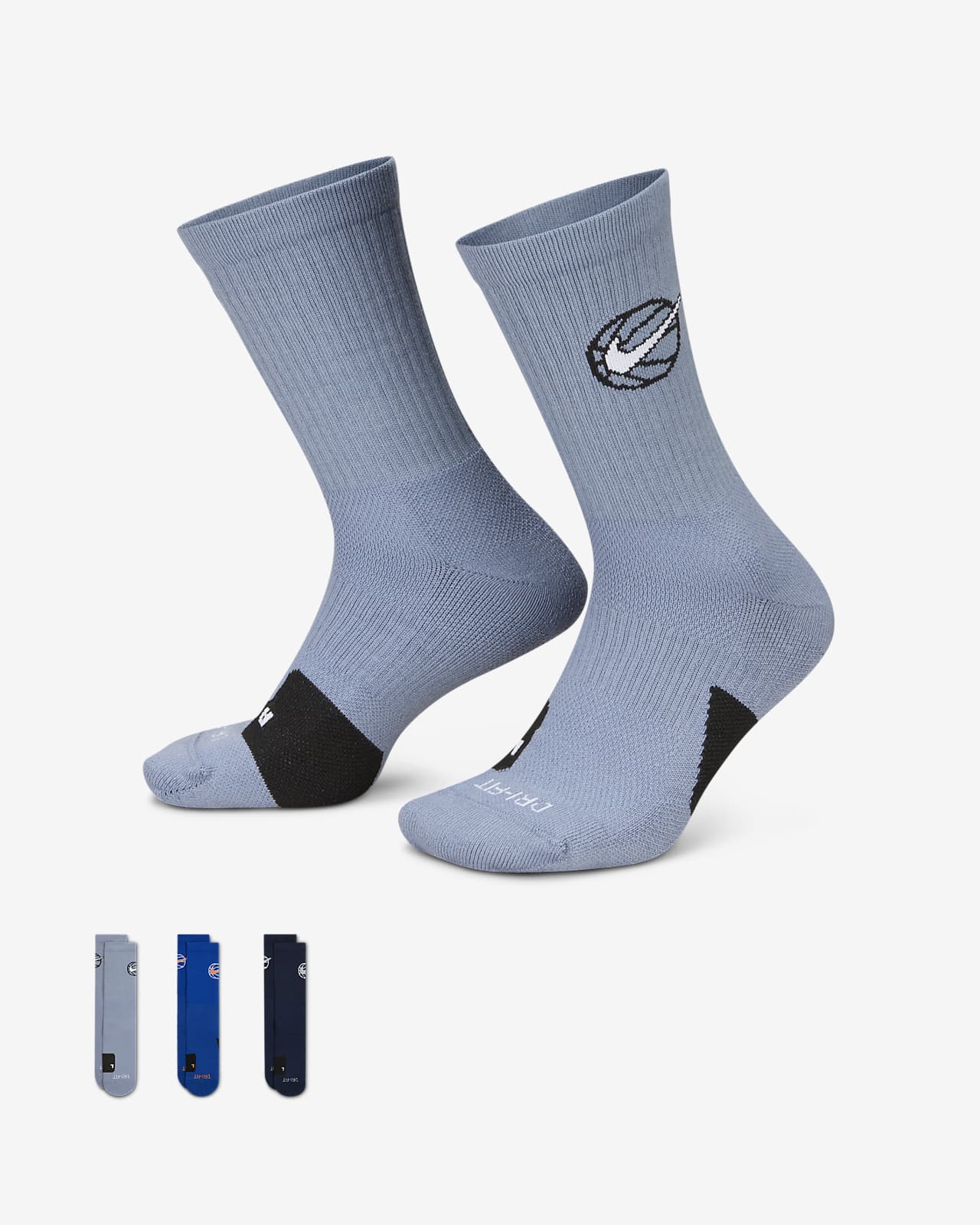 Středně vysoké basketbalové ponožky Nike Everyday (3 páry)