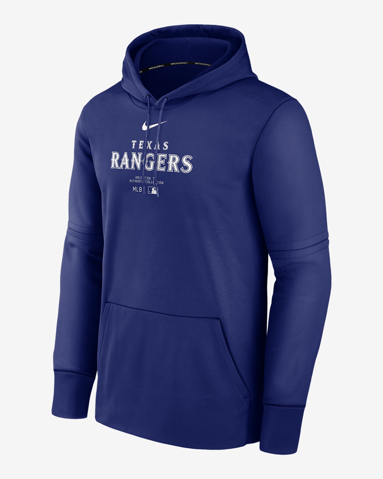 Texas Rangers Authentic Collection Practice Men's Nike Therma MLB Pullover Hoodie