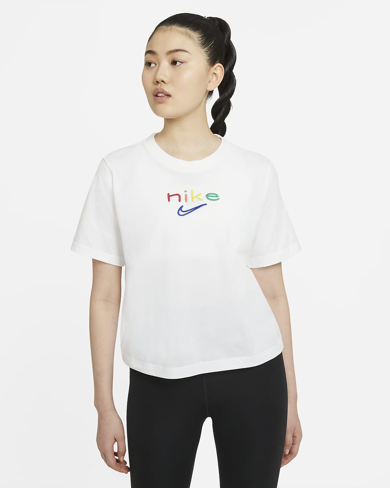 Nike公式 ナイキ Dri Fit ウィメンズ ボクシー レインボー トレーニング Tシャツ オンラインストア 通販サイト
