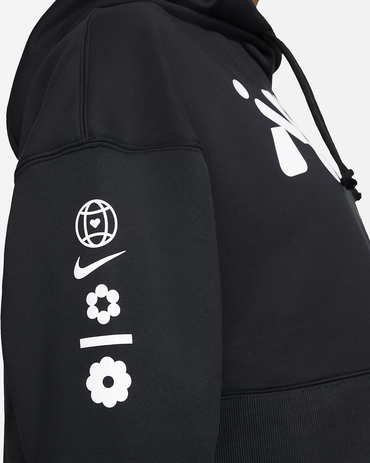 black cropped nike hoodie