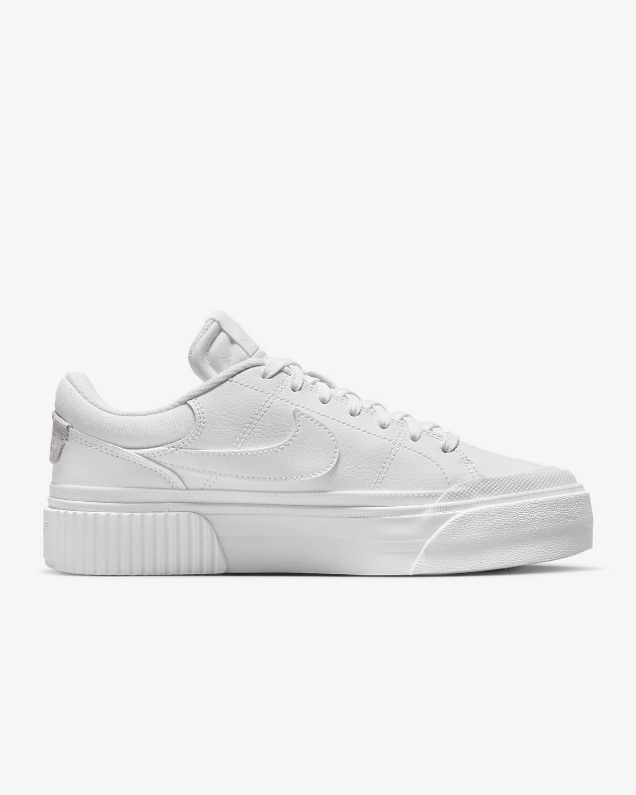 NIKE Court Legacy Lift Womens Shoes - WHITE/GOLD