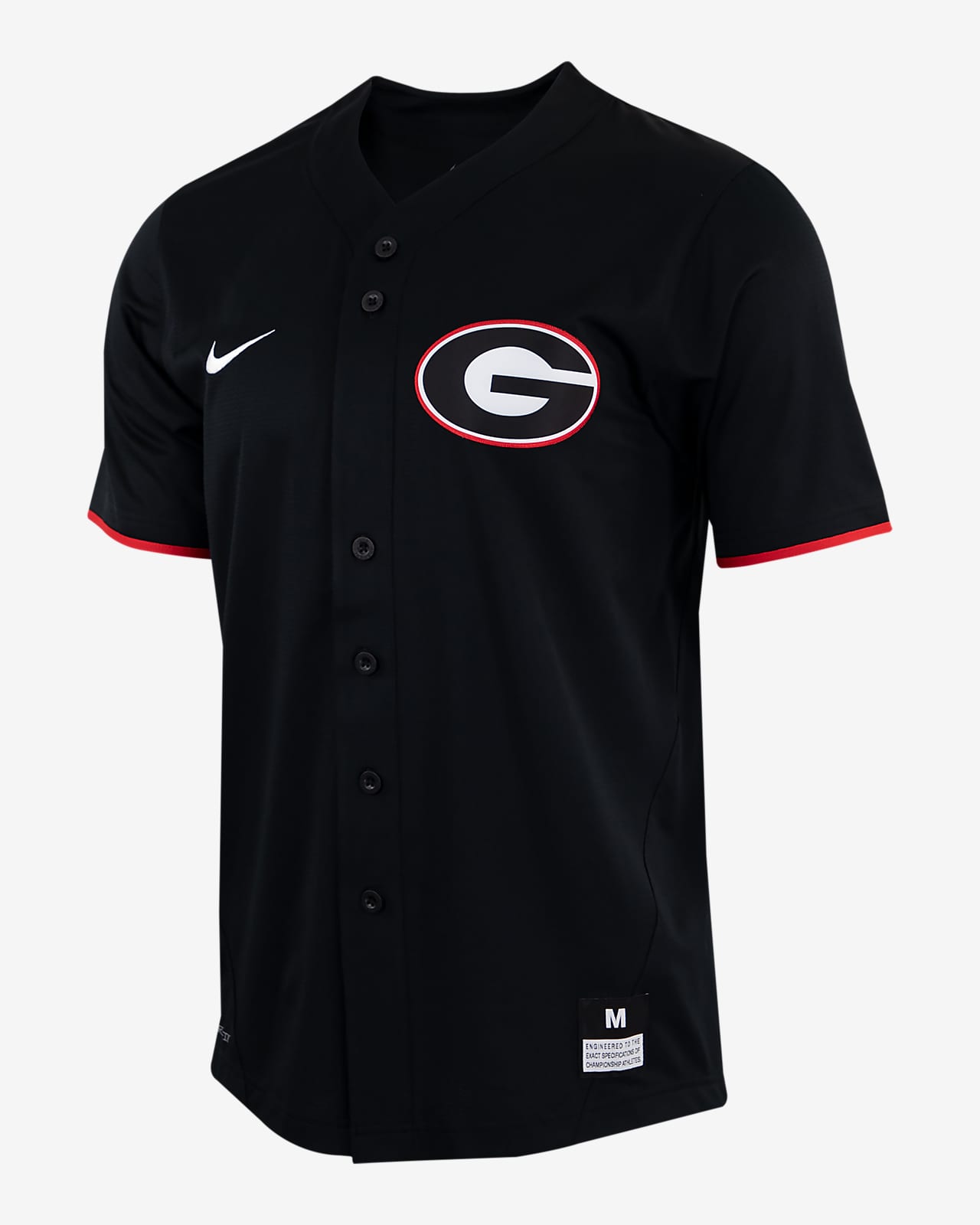 Jersey de béisbol con botones Nike College para hombre Georgia