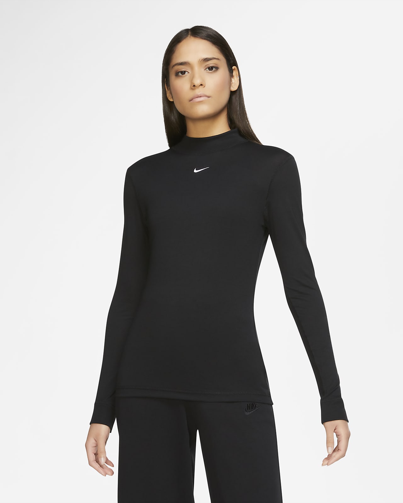 Nike Sportswear Women's Long-Sleeve Mock-Neck Top. Nike MA