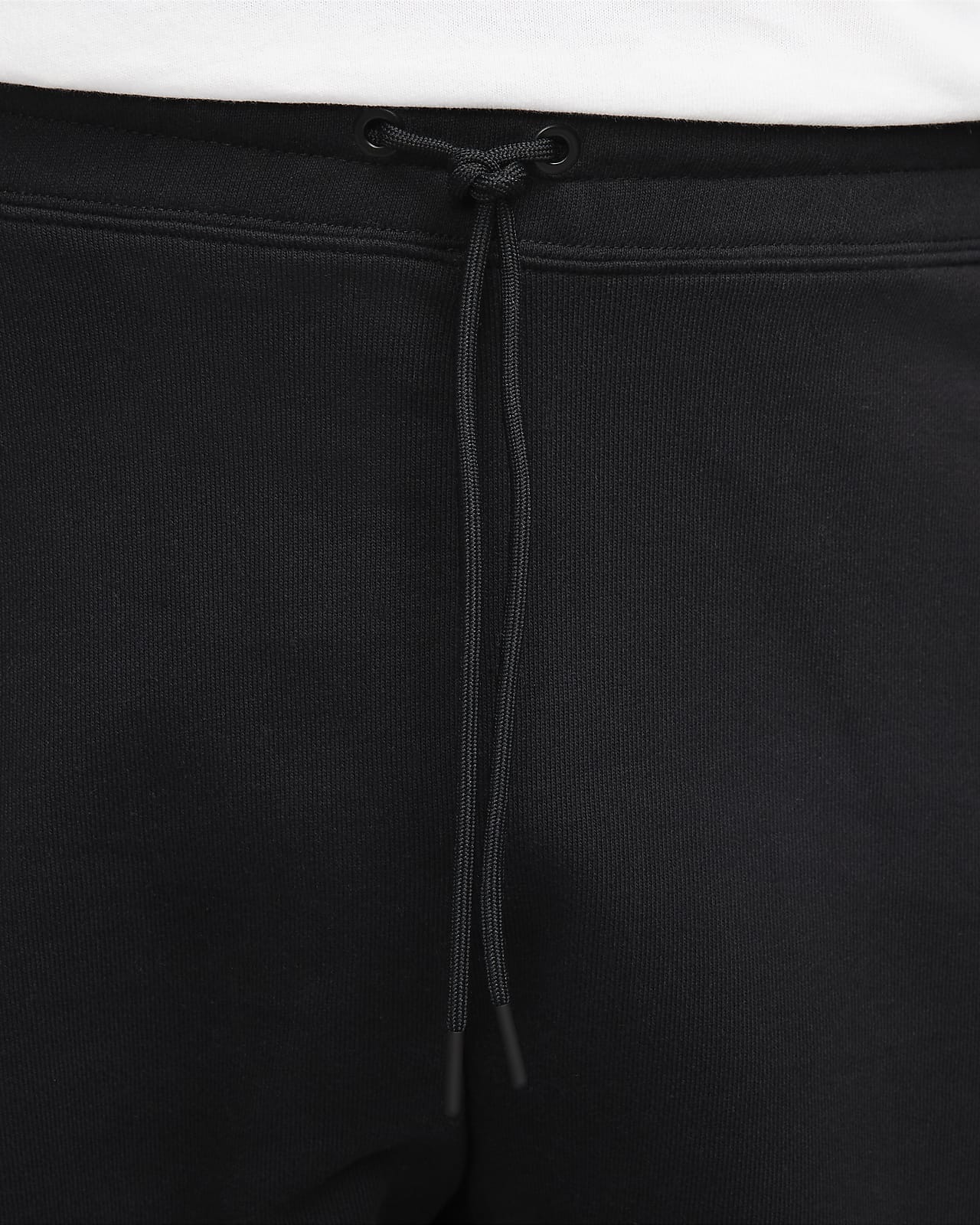 Nike Solo Swoosh Men's Fleece Pants, Black/White, Medium 