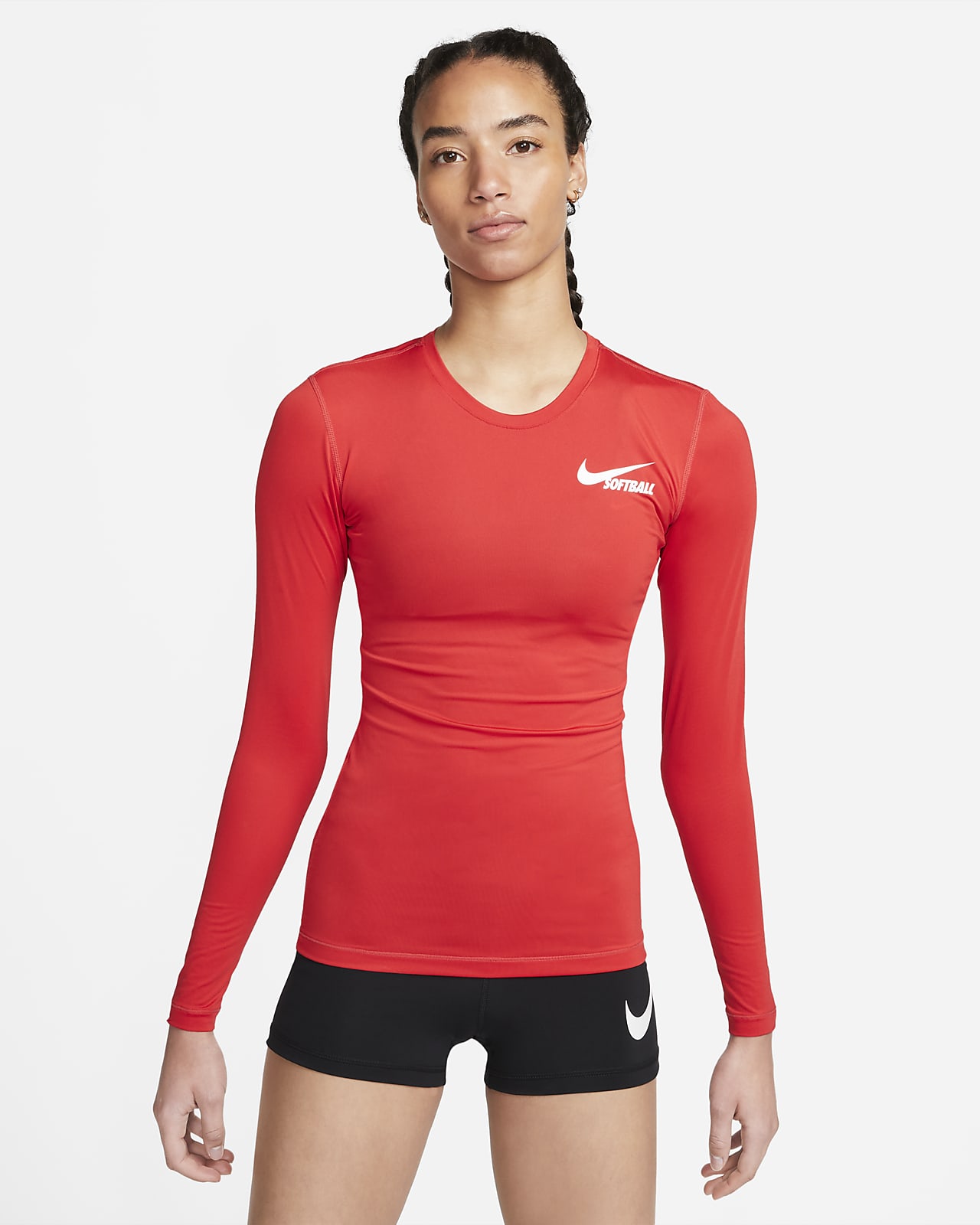 entonces Mujer Inevitable Nike Dri-FIT Women's Long-Sleeve Softball Top. Nike.com