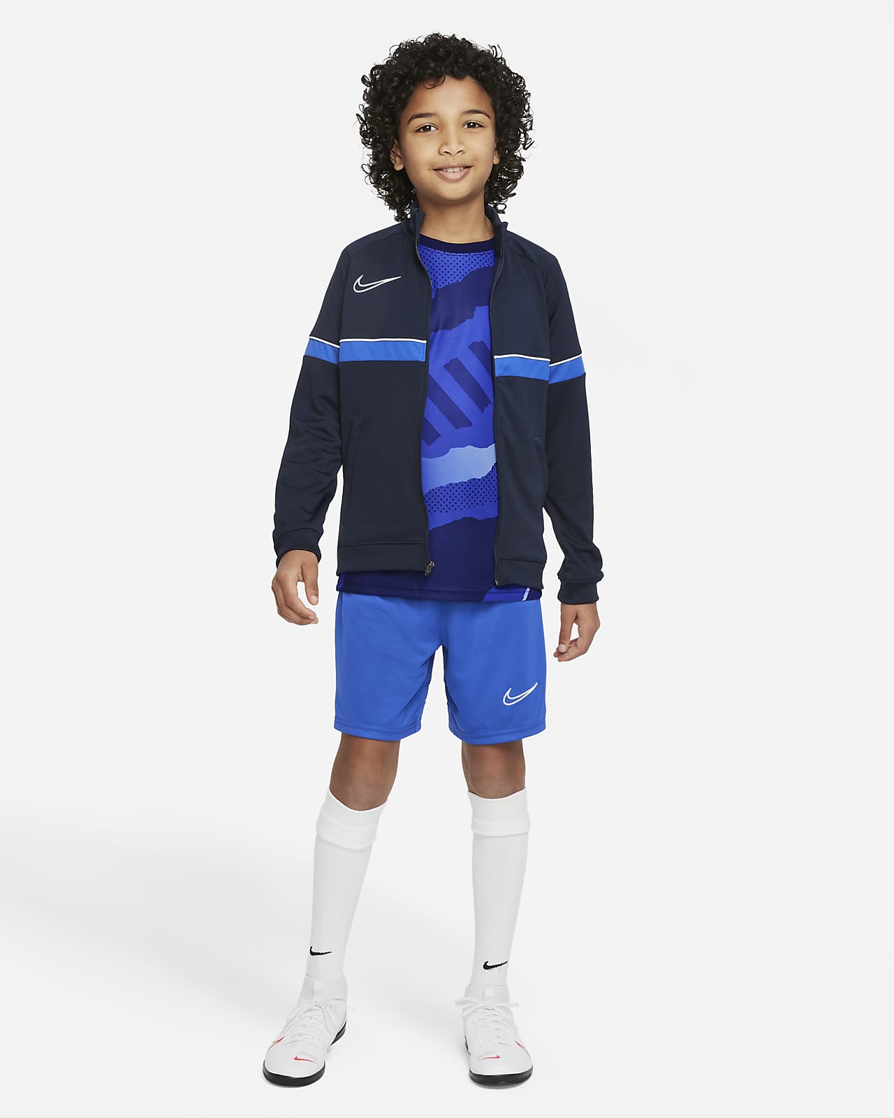 Nike Dri-FIT Academy Older Kids' Knit Football Tracksuit Jacket. Nike VN