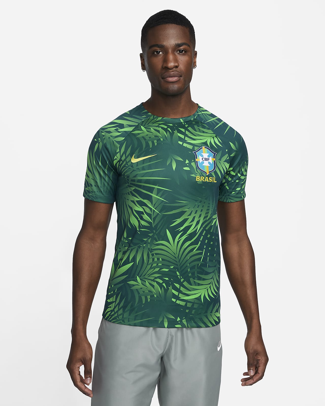 Nike Dri-Fit Brazil CBF Authentic Training Shirt Men's Size XL